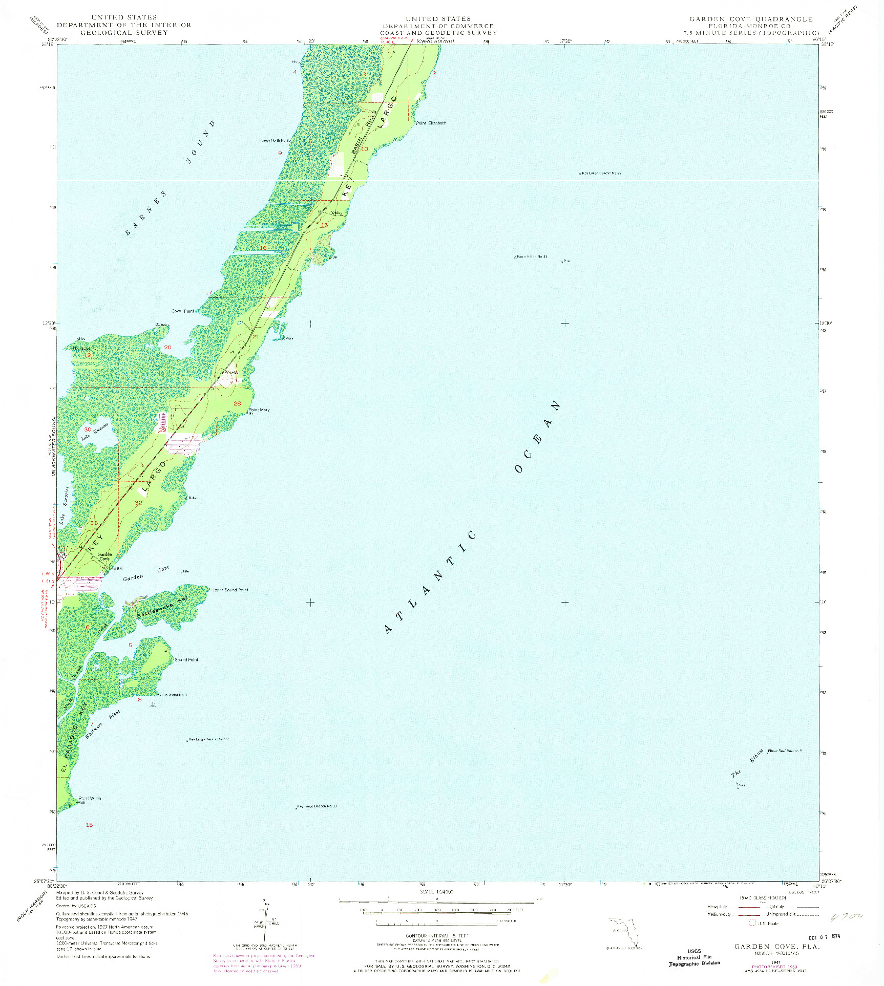 USGS 1:24000-SCALE QUADRANGLE FOR GARDEN COVE, FL 1947