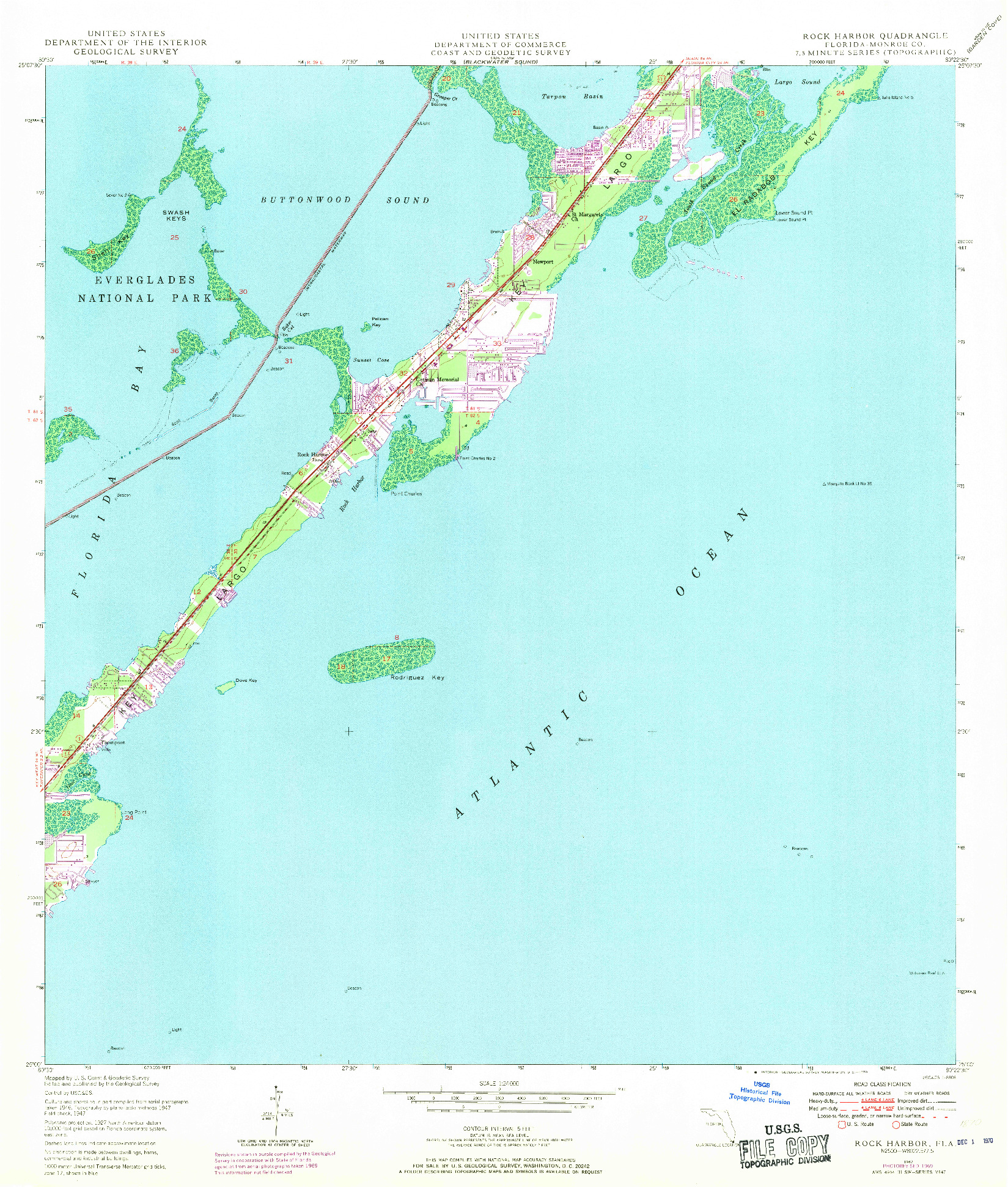 USGS 1:24000-SCALE QUADRANGLE FOR ROCK HARBOR, FL 1947