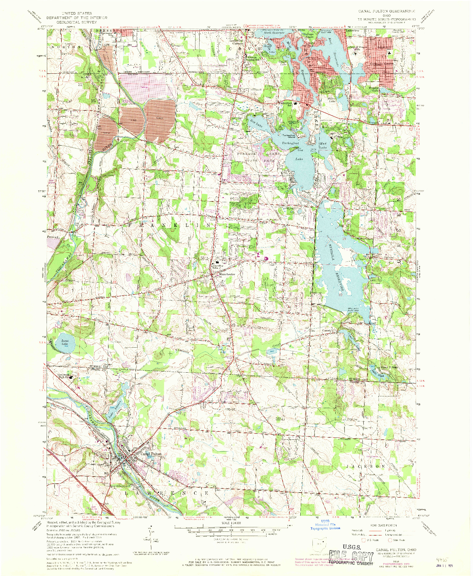 USGS 1:24000-SCALE QUADRANGLE FOR CANAL FULTON, OH 1958