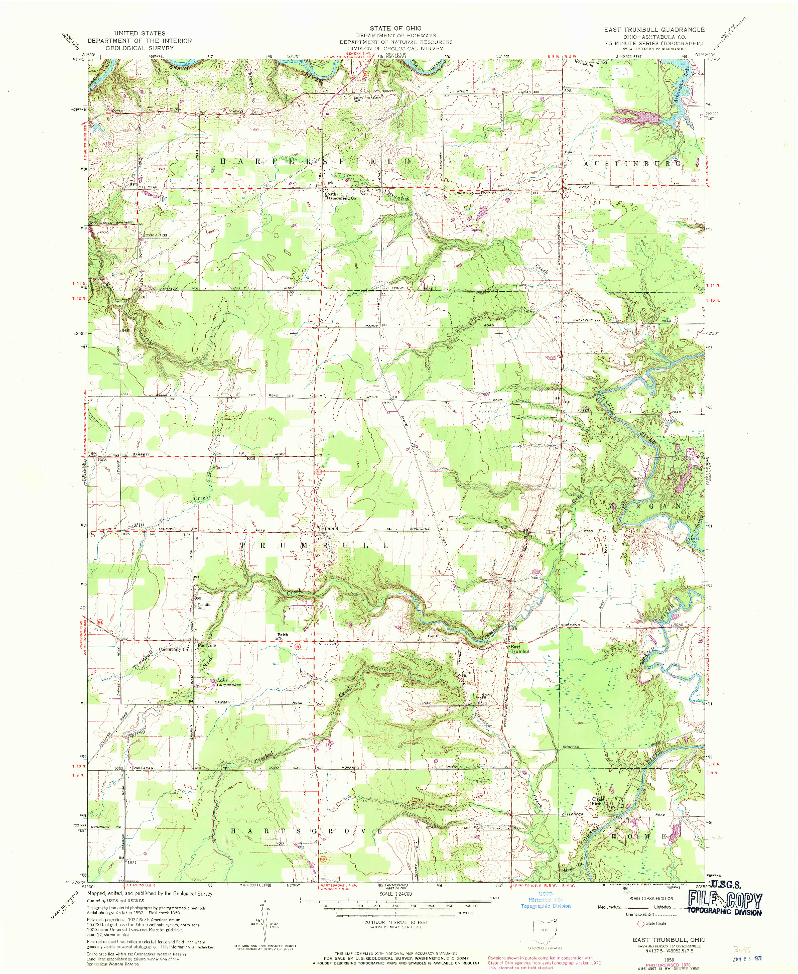 USGS 1:24000-SCALE QUADRANGLE FOR EAST TRUMBULL, OH 1959
