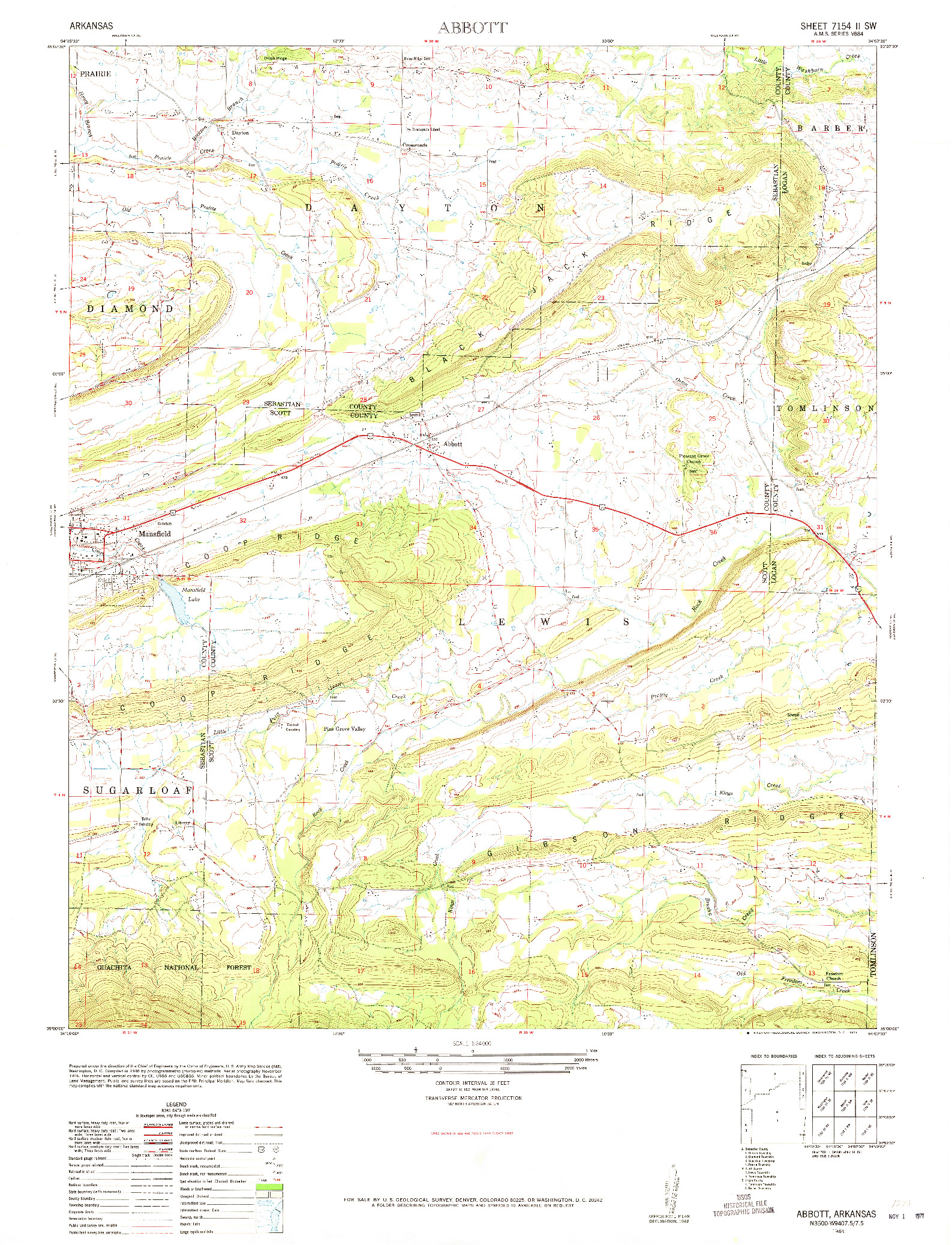 USGS 1:24000-SCALE QUADRANGLE FOR ABBOTT, AR 1948