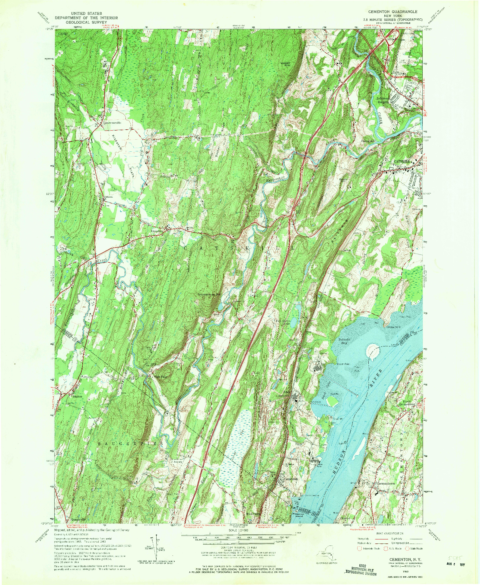 USGS 1:24000-SCALE QUADRANGLE FOR CEMENTON, NY 1963
