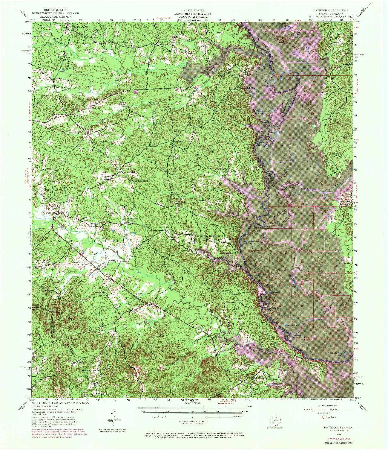 USGS 1:62500-SCALE QUADRANGLE FOR PATROON, TX 1956