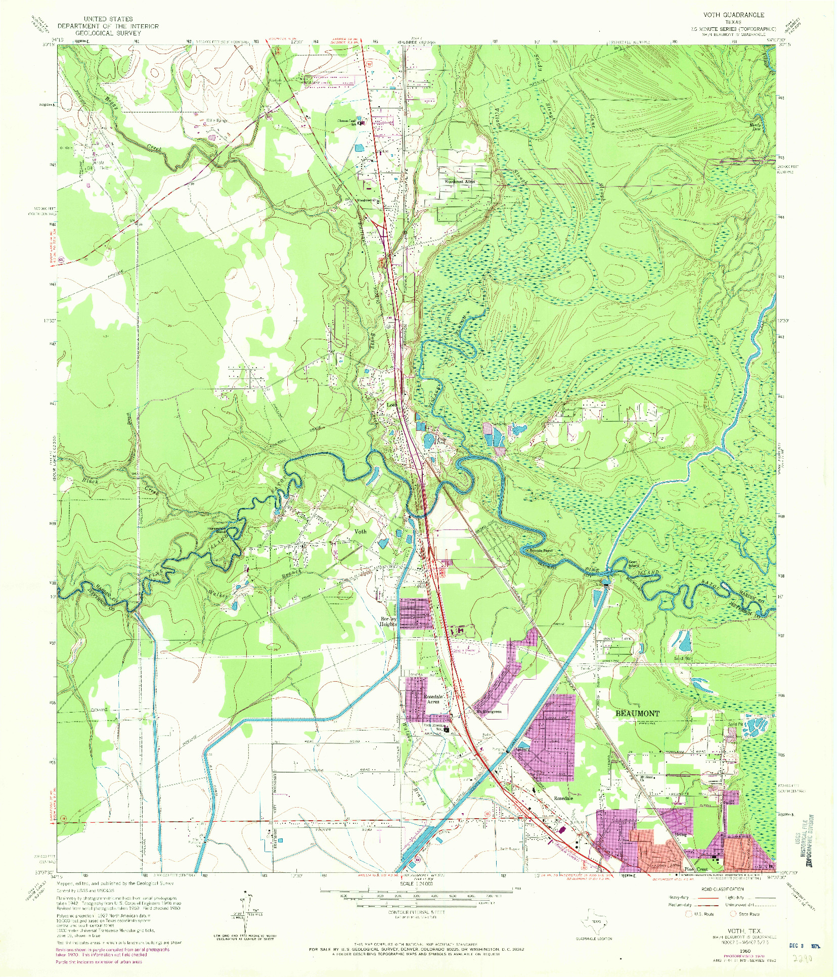 USGS 1:24000-SCALE QUADRANGLE FOR VOTH, TX 1960
