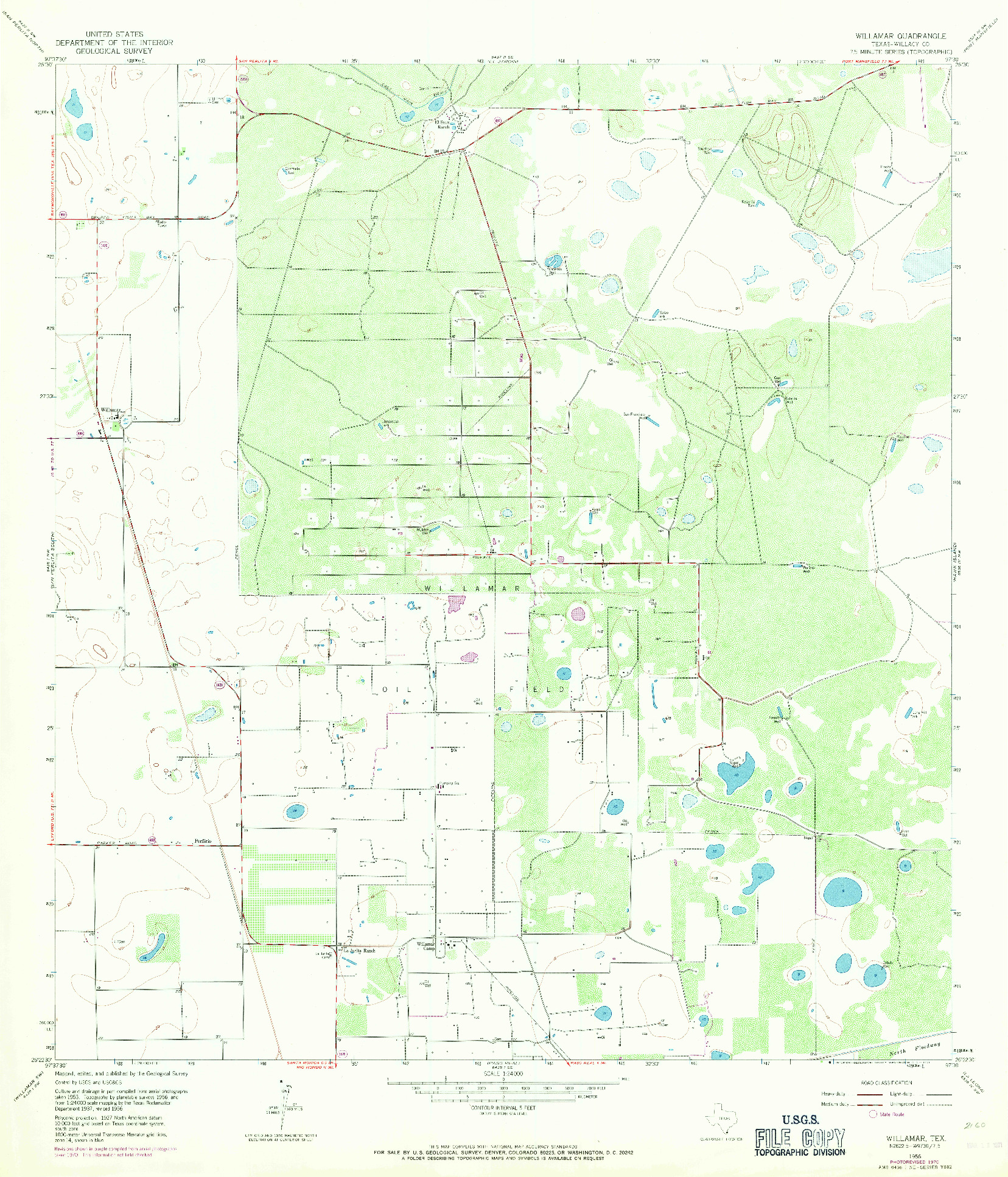 USGS 1:24000-SCALE QUADRANGLE FOR WILLAMAR, TX 1956