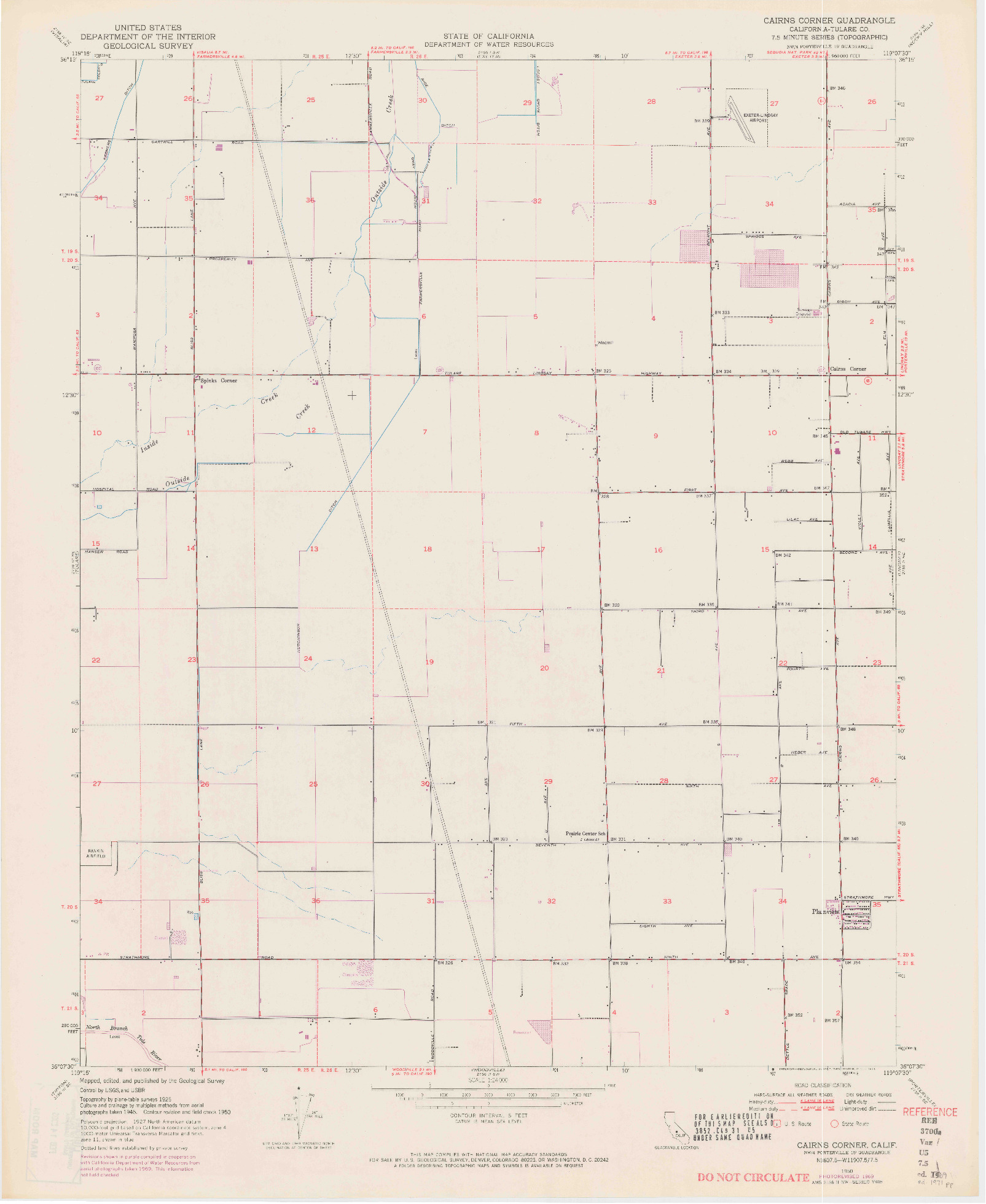 USGS 1:24000-SCALE QUADRANGLE FOR CAIRNS CORNER, CA 1950