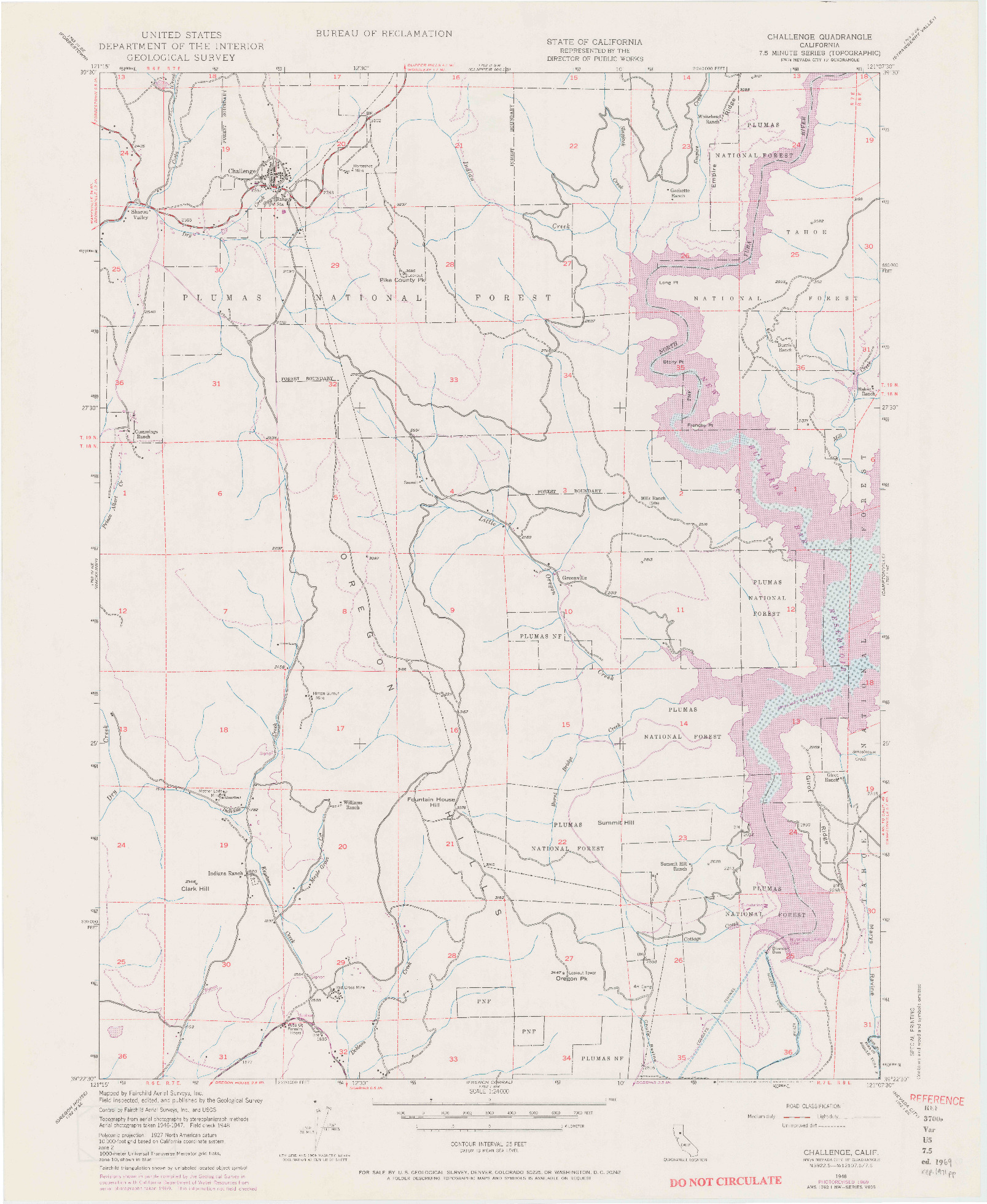 USGS 1:24000-SCALE QUADRANGLE FOR CHALLENGE, CA 1948