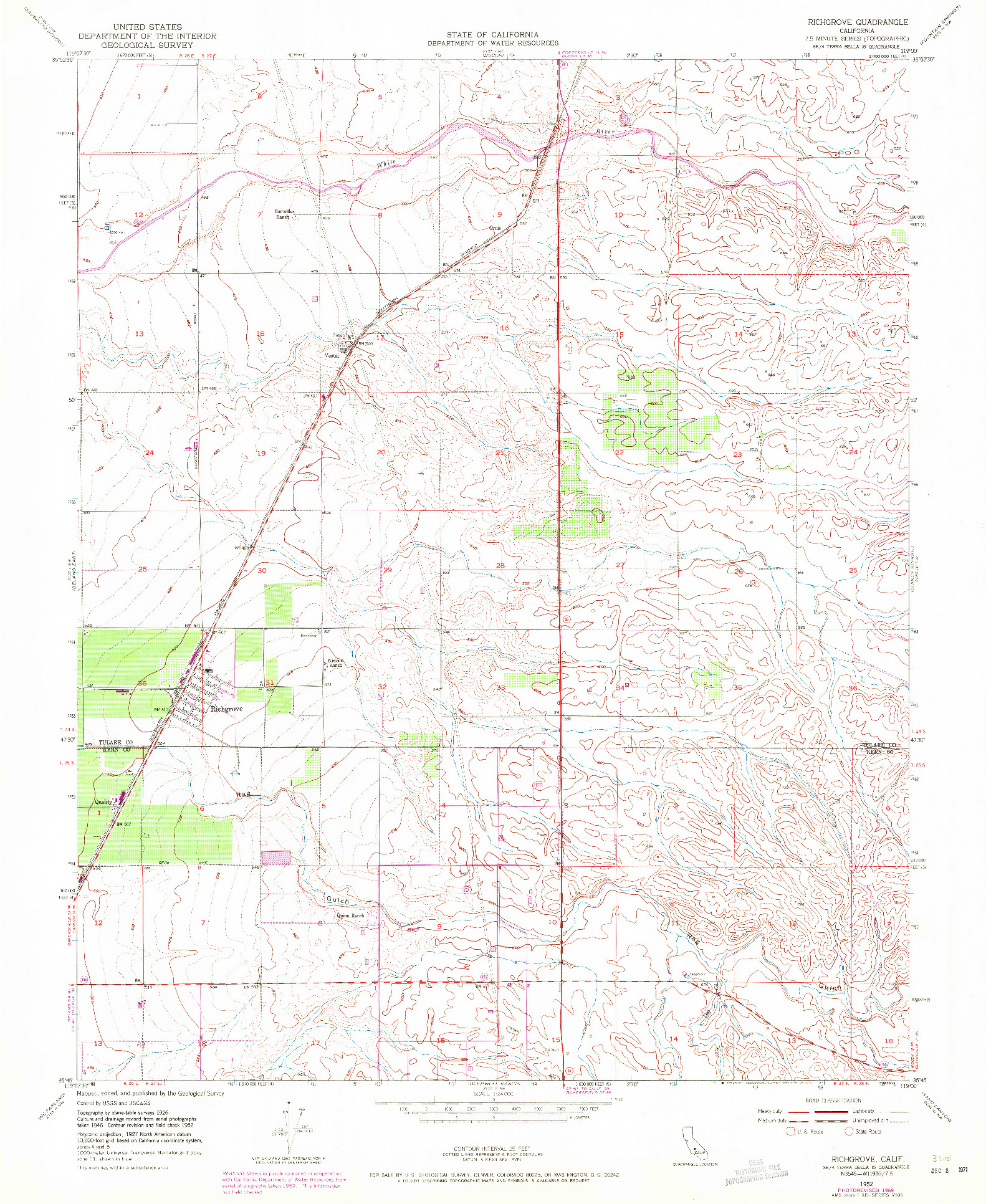 USGS 1:24000-SCALE QUADRANGLE FOR RICHGROVE, CA 1952