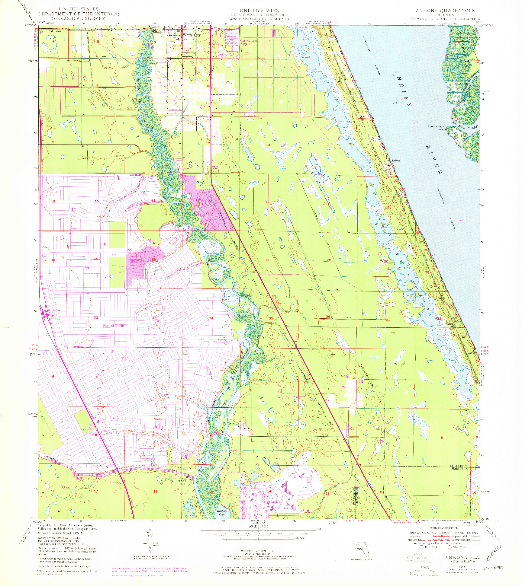 USGS 1:24000-SCALE QUADRANGLE FOR ANKONA, FL 1948