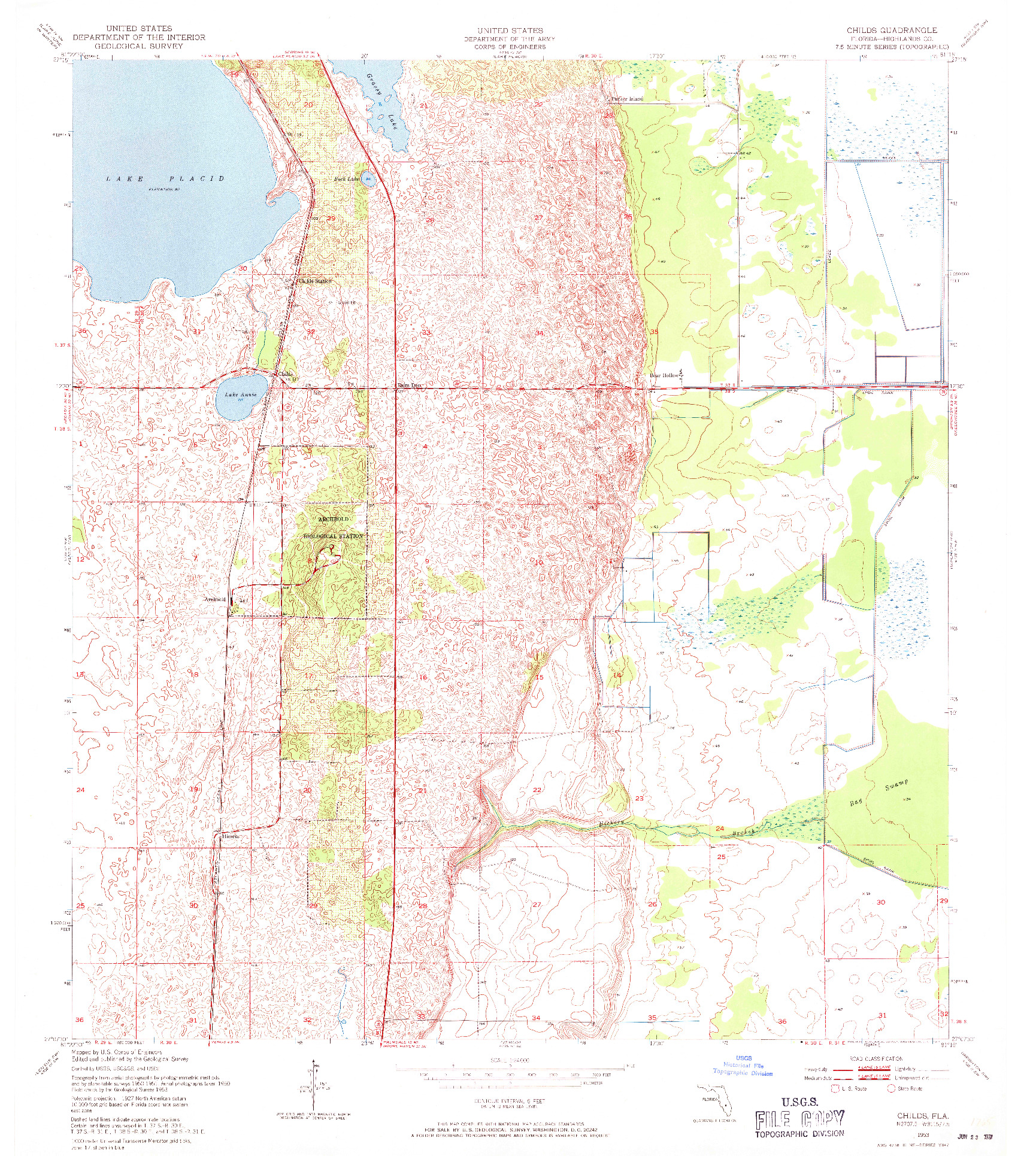 USGS 1:24000-SCALE QUADRANGLE FOR CHILDS, FL 1953