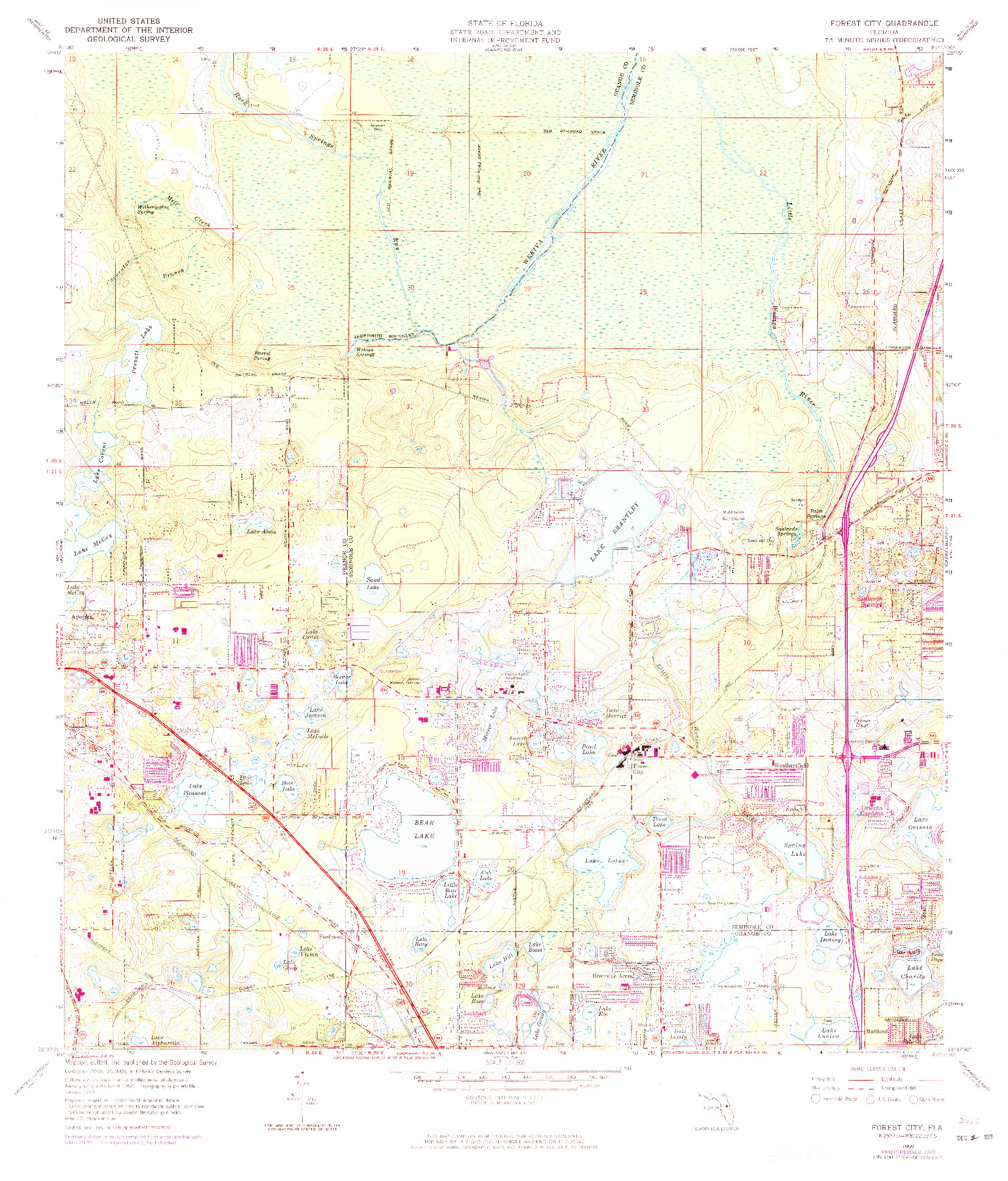 USGS 1:24000-SCALE QUADRANGLE FOR FOREST CITY, FL 1959