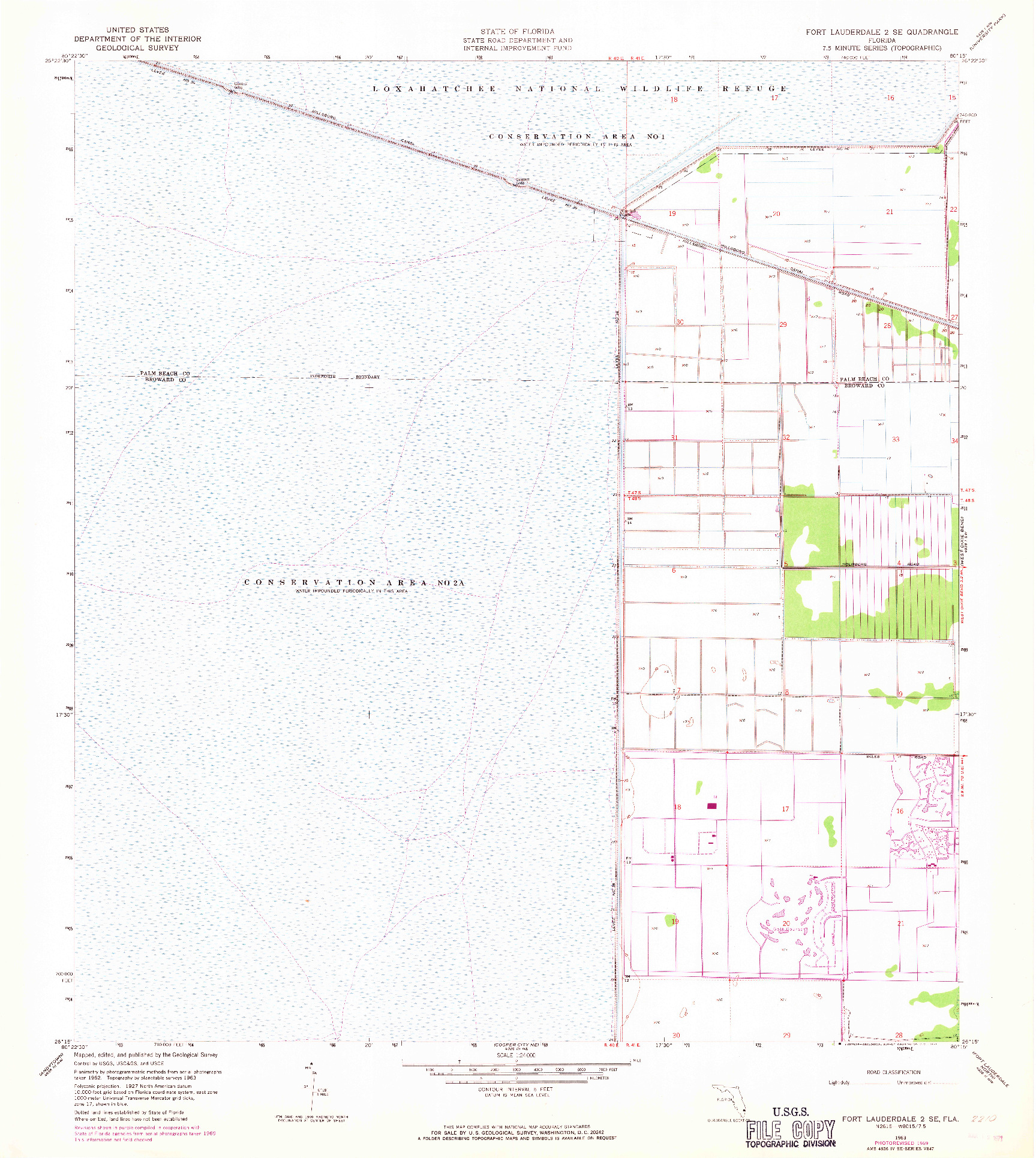 USGS 1:24000-SCALE QUADRANGLE FOR FORT LAUDERDALE 2 SE, FL 1963