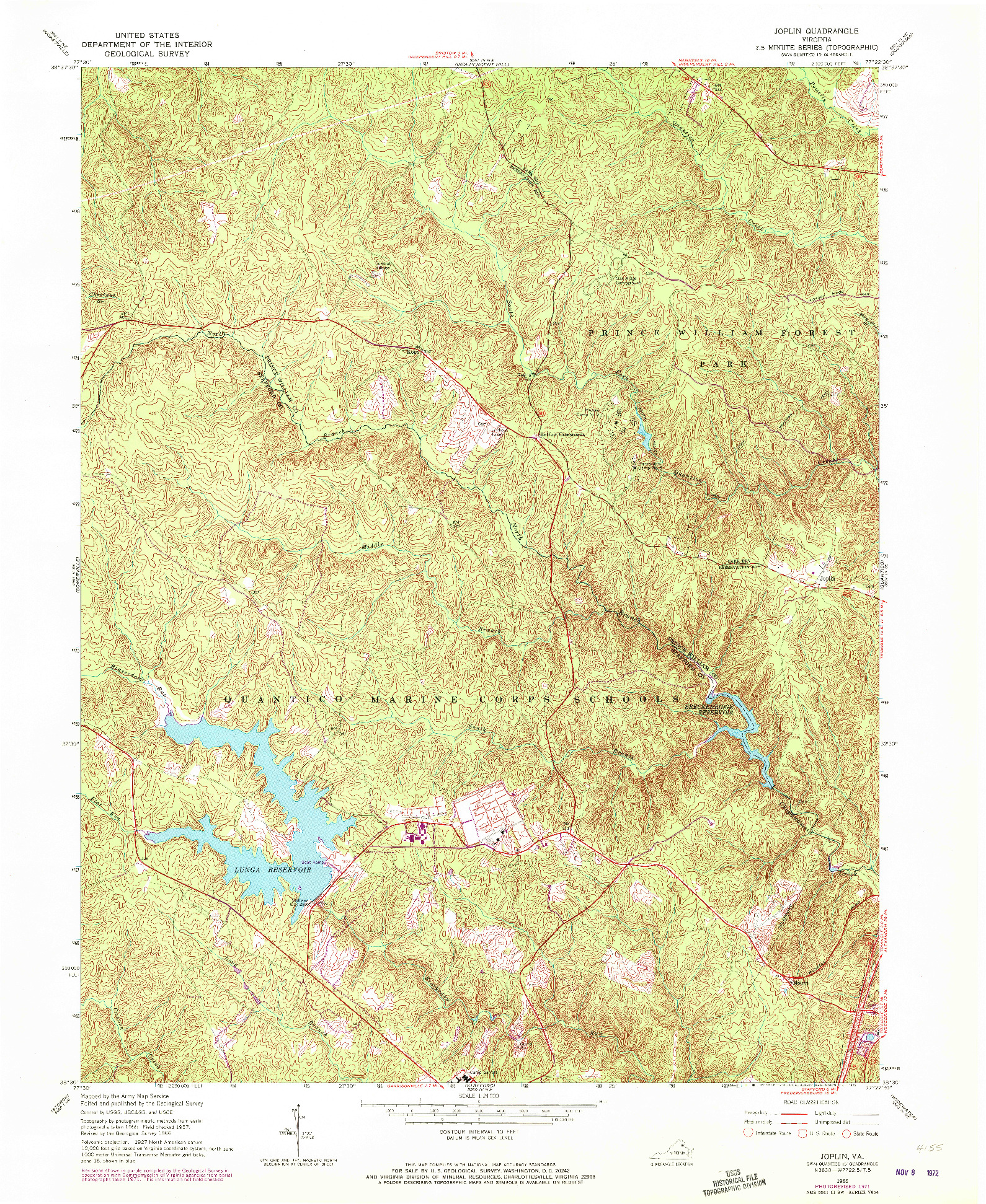 USGS 1:24000-SCALE QUADRANGLE FOR JOPLIN, VA 1966