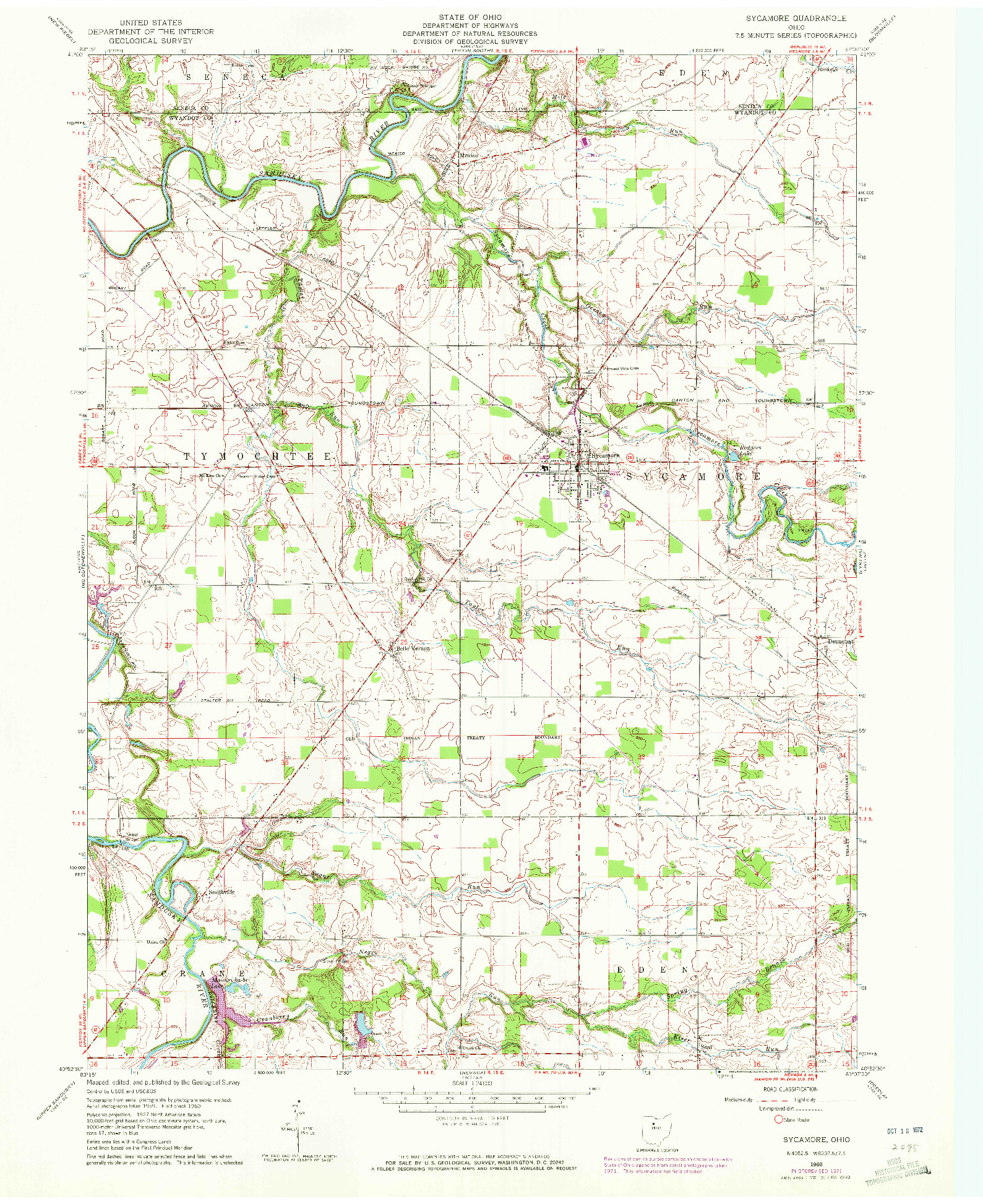 USGS 1:24000-SCALE QUADRANGLE FOR SYCAMORE, OH 1960