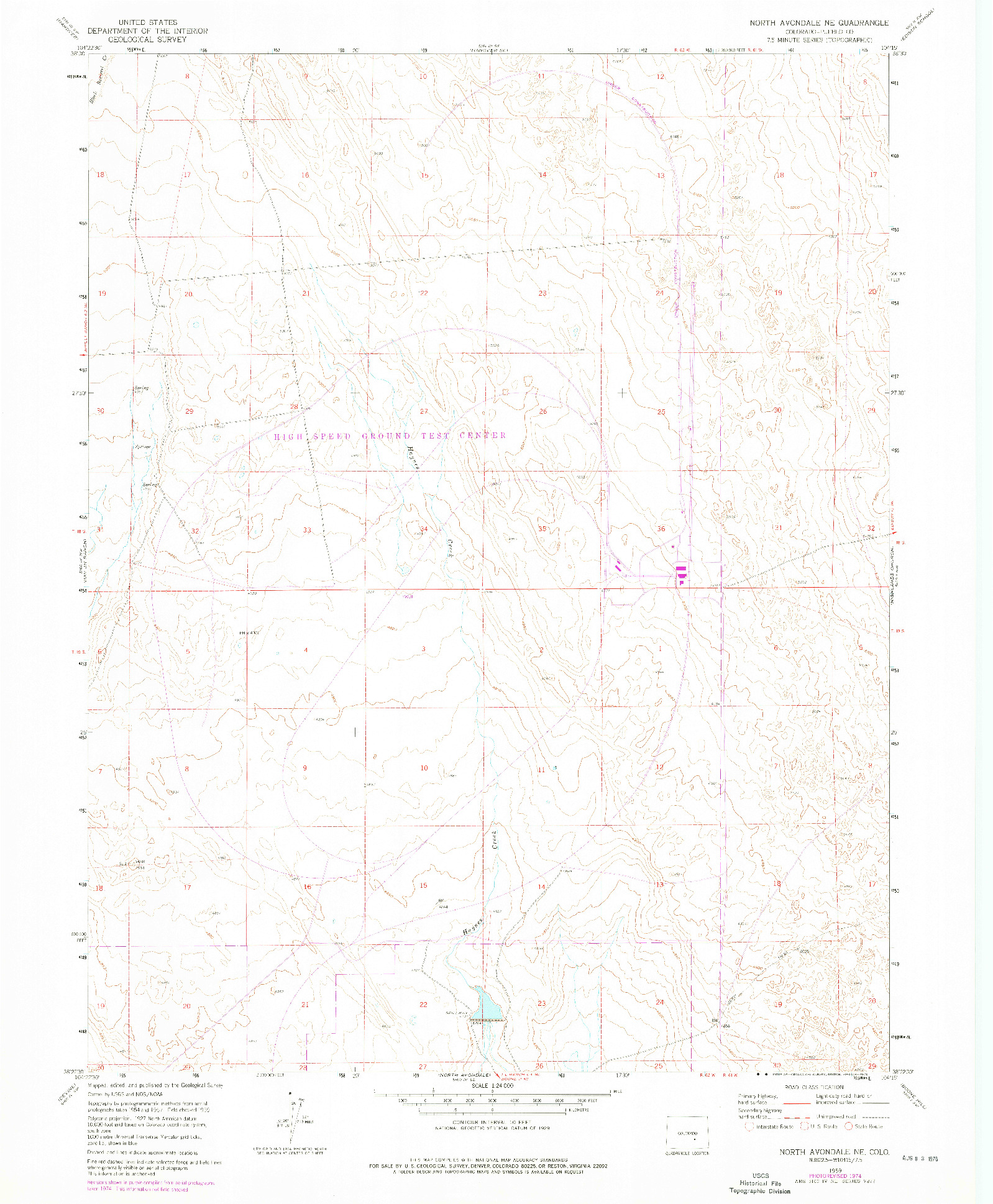 USGS 1:24000-SCALE QUADRANGLE FOR NORTH AVONDALE NE, CO 1960