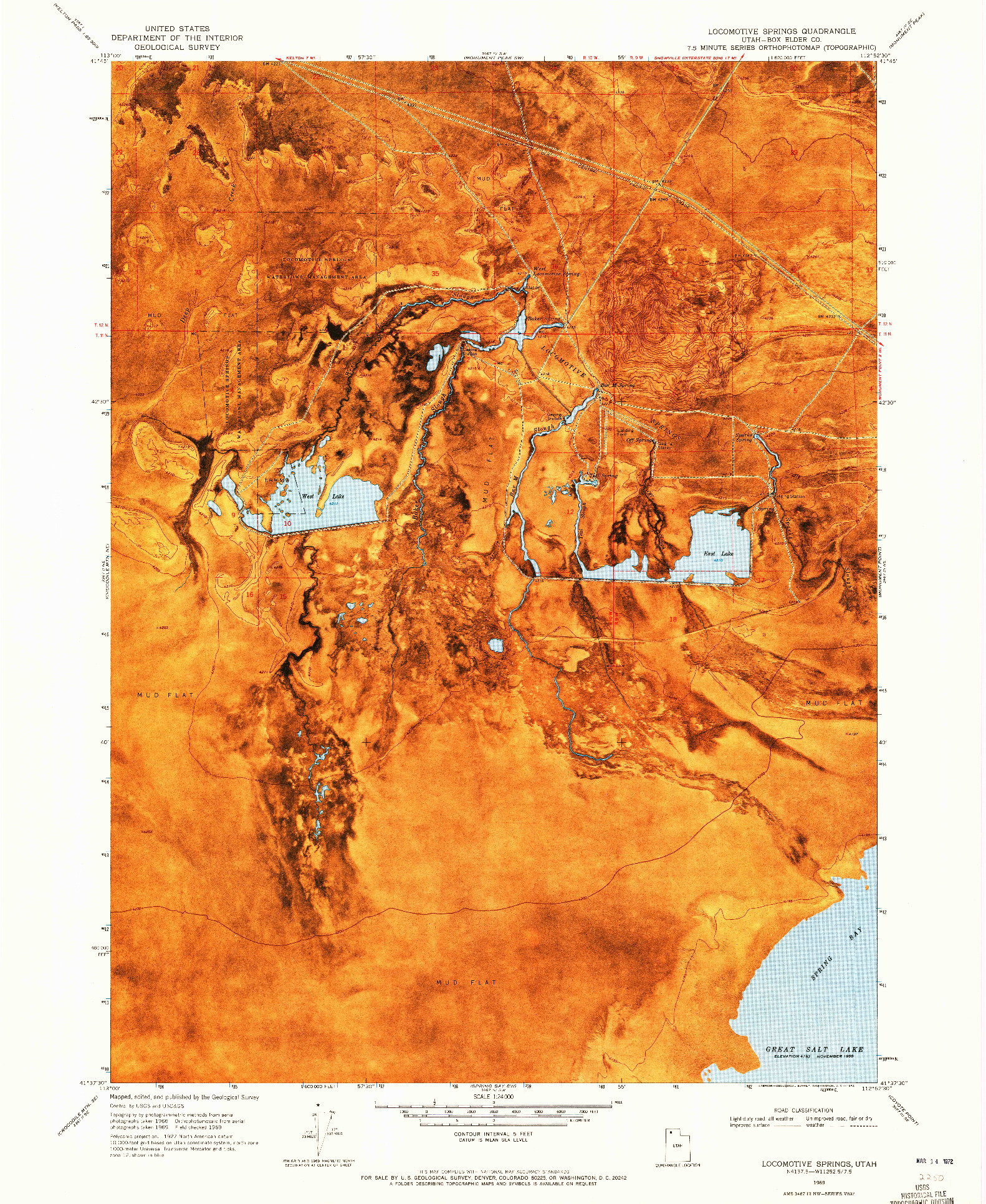 USGS 1:24000-SCALE QUADRANGLE FOR LOCOMOTIVE SPRINGS, UT 1969