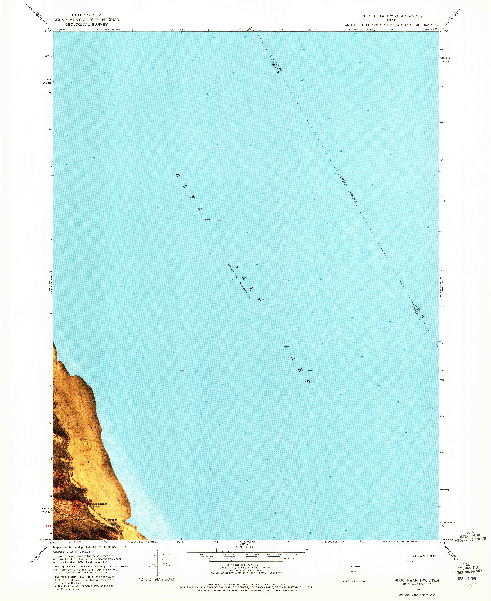 USGS 1:24000-SCALE QUADRANGLE FOR PLUG PEAK NW, UT 1968