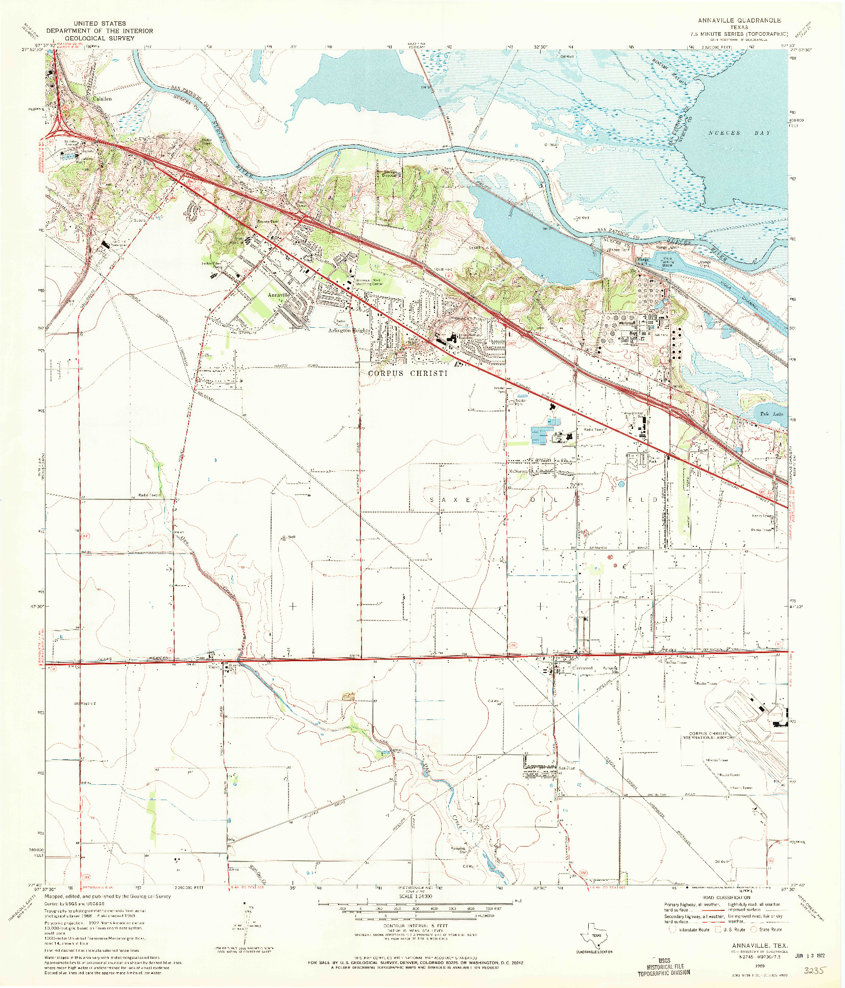 USGS 1:24000-SCALE QUADRANGLE FOR ANNAVILLE, TX 1969