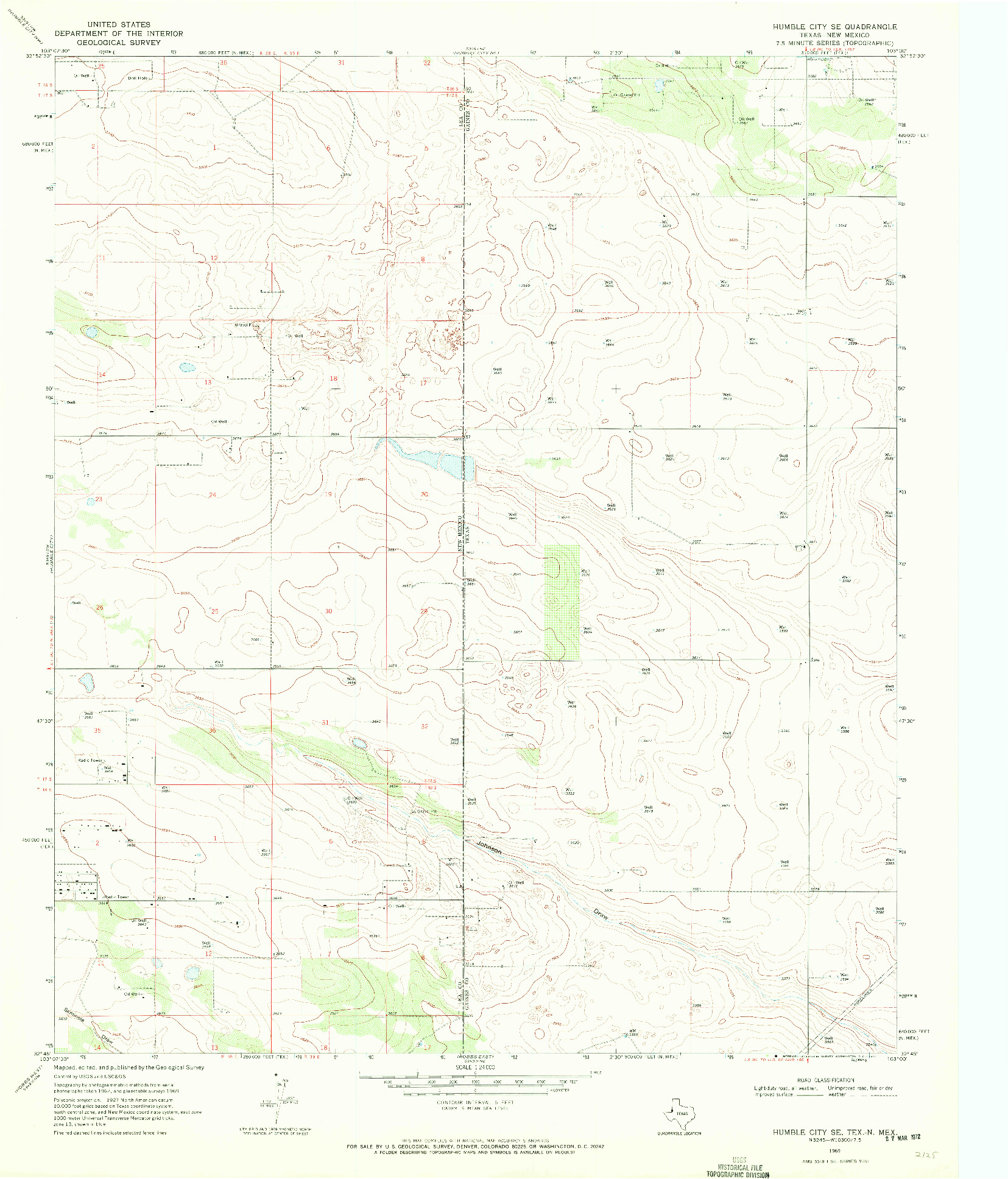 USGS 1:24000-SCALE QUADRANGLE FOR HUMBLE CITY SE, TX 1969