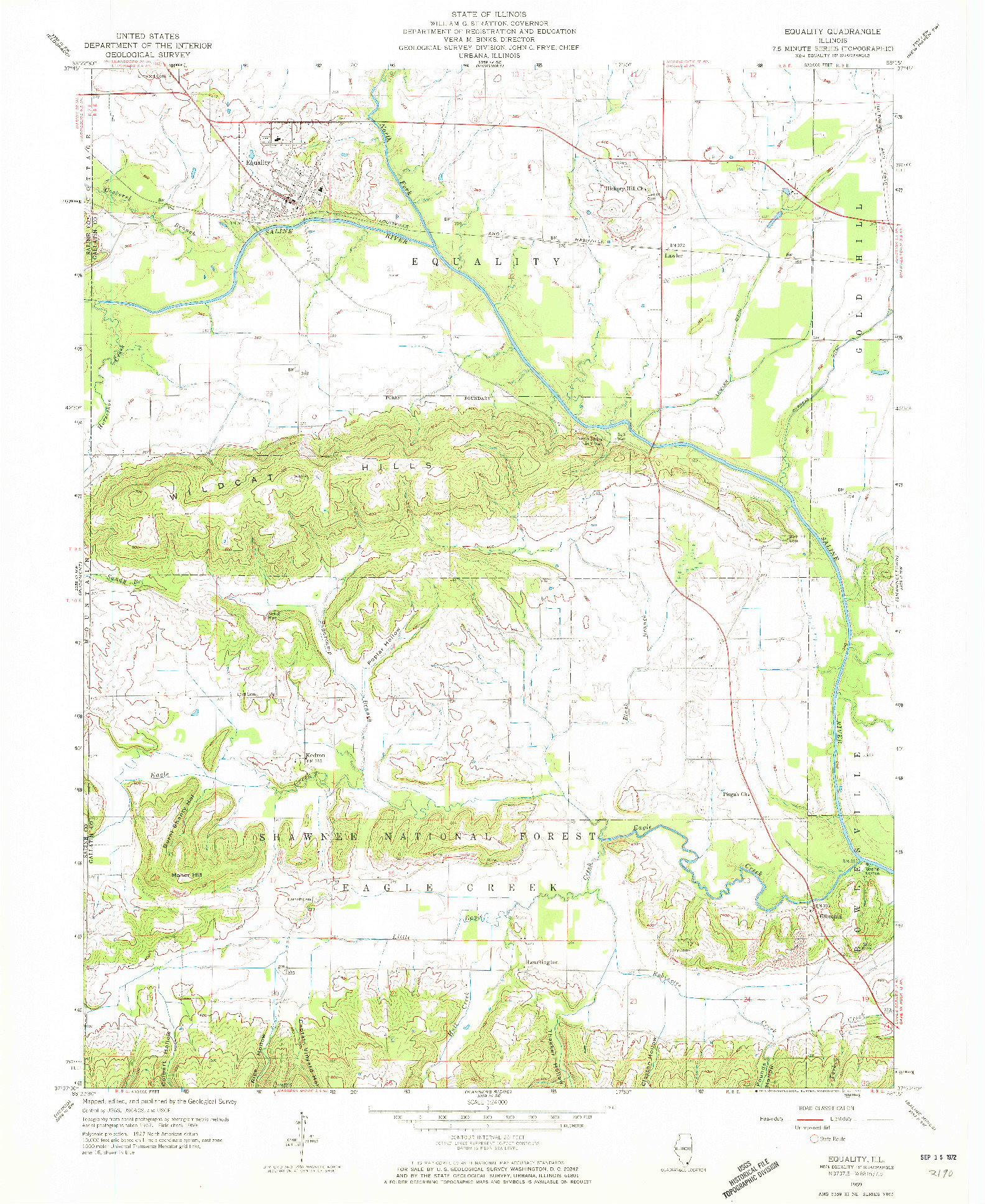 USGS 1:24000-SCALE QUADRANGLE FOR EQUALITY, IL 1959