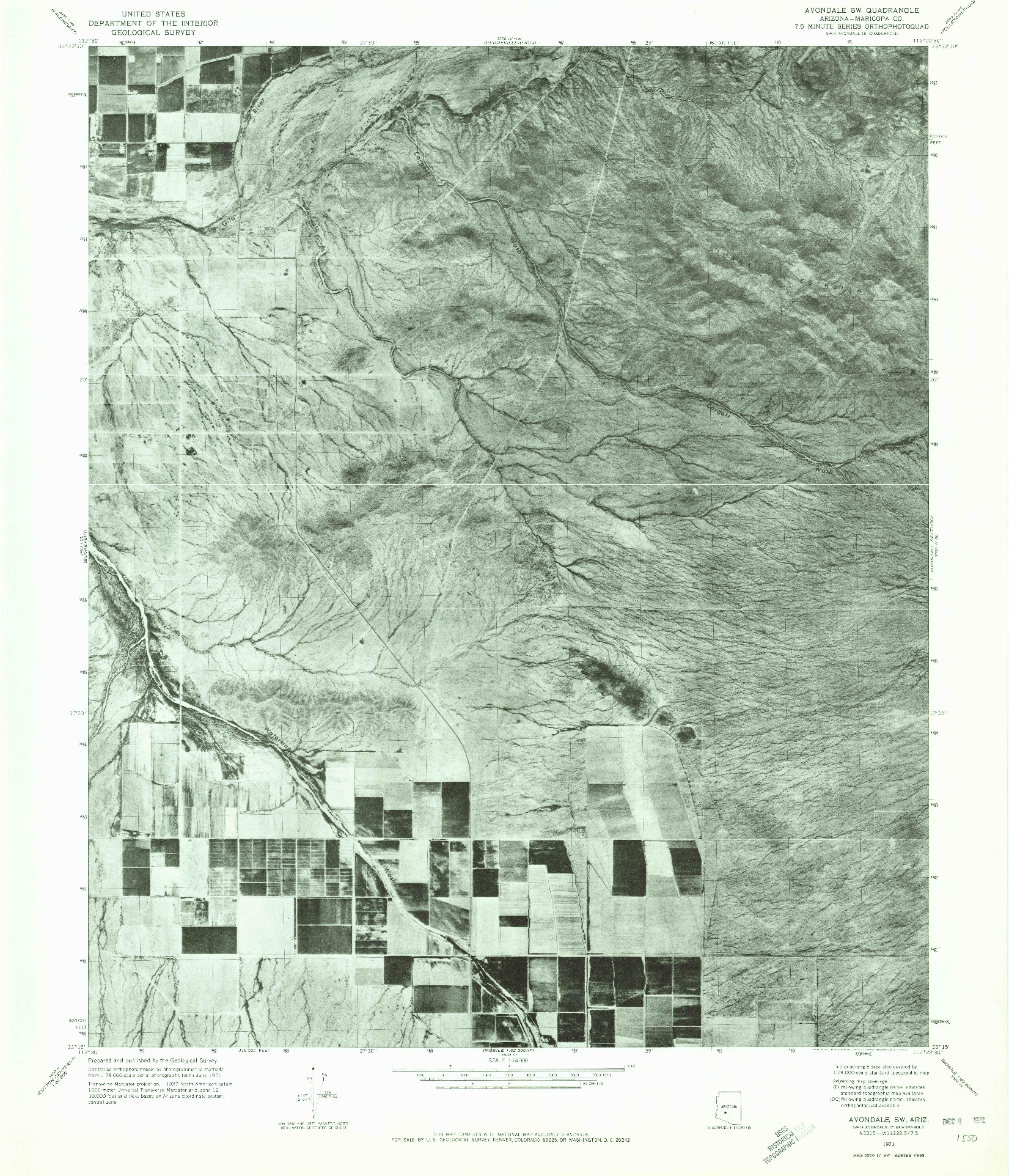 USGS 1:24000-SCALE QUADRANGLE FOR AVONDALE SW, AZ 1971