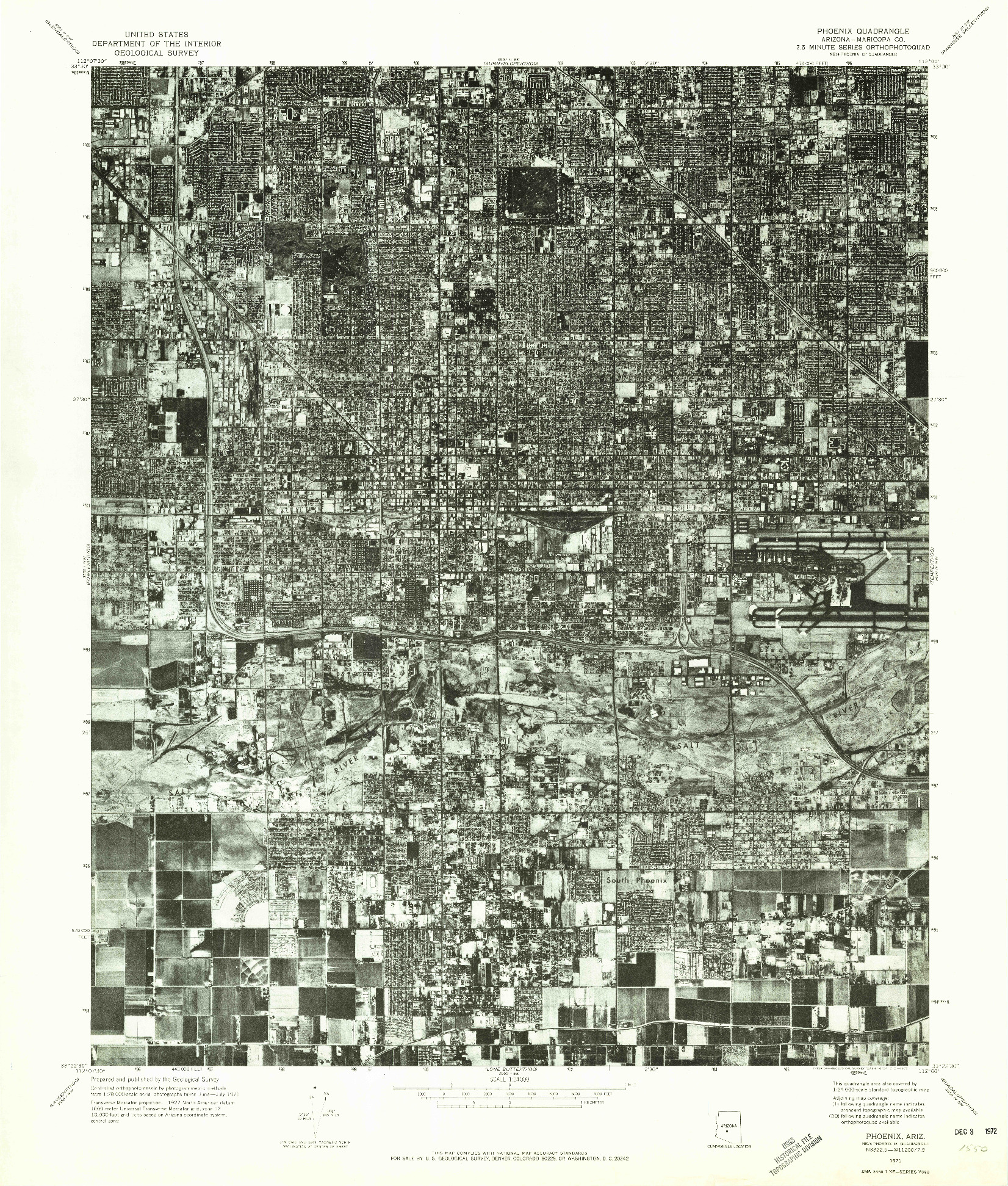 USGS 1:24000-SCALE QUADRANGLE FOR PHOENIX, AZ 1971