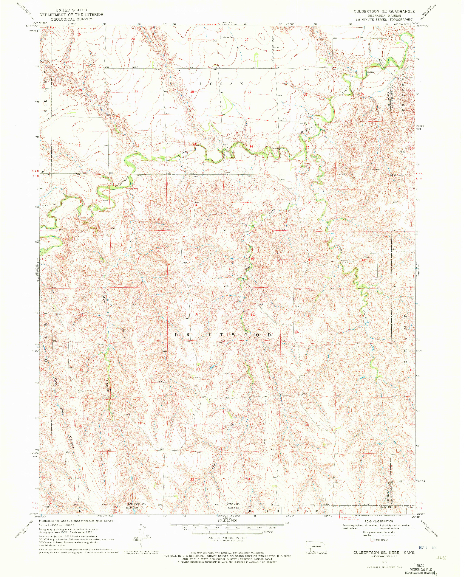 USGS 1:24000-SCALE QUADRANGLE FOR CULBERTSON SE, NE 1970