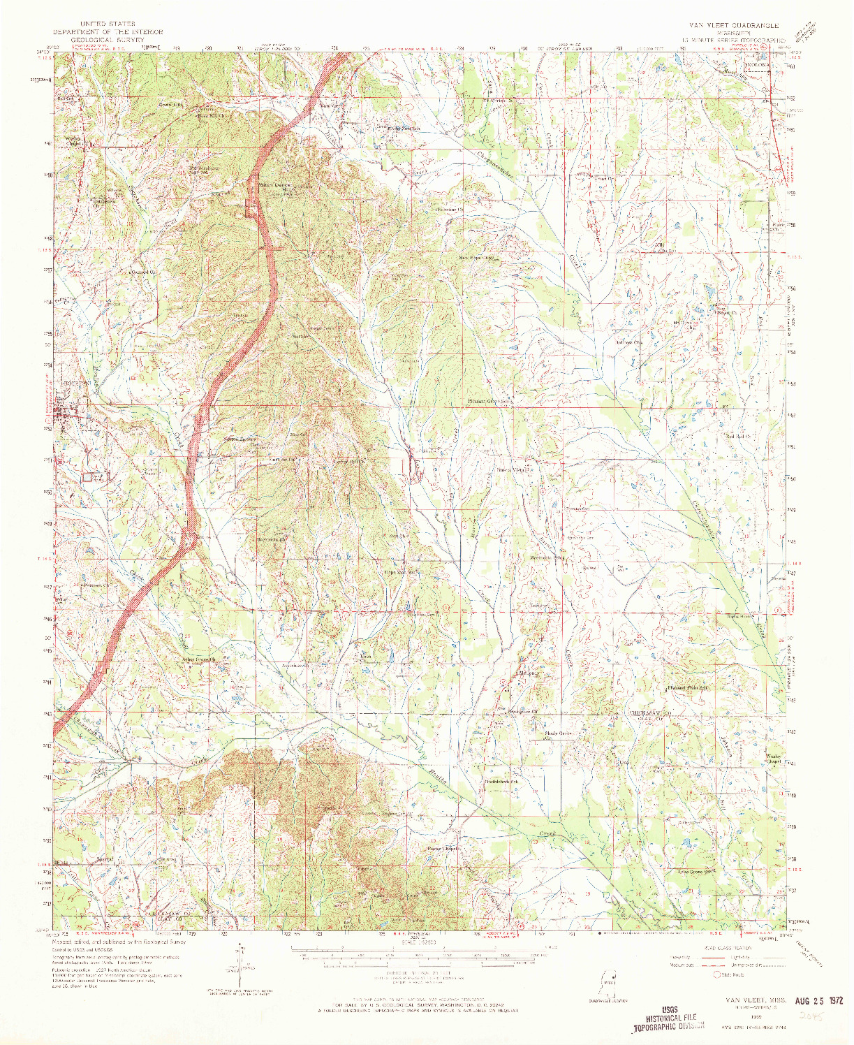 USGS 1:62500-SCALE QUADRANGLE FOR VAN VLEET, MS 1959