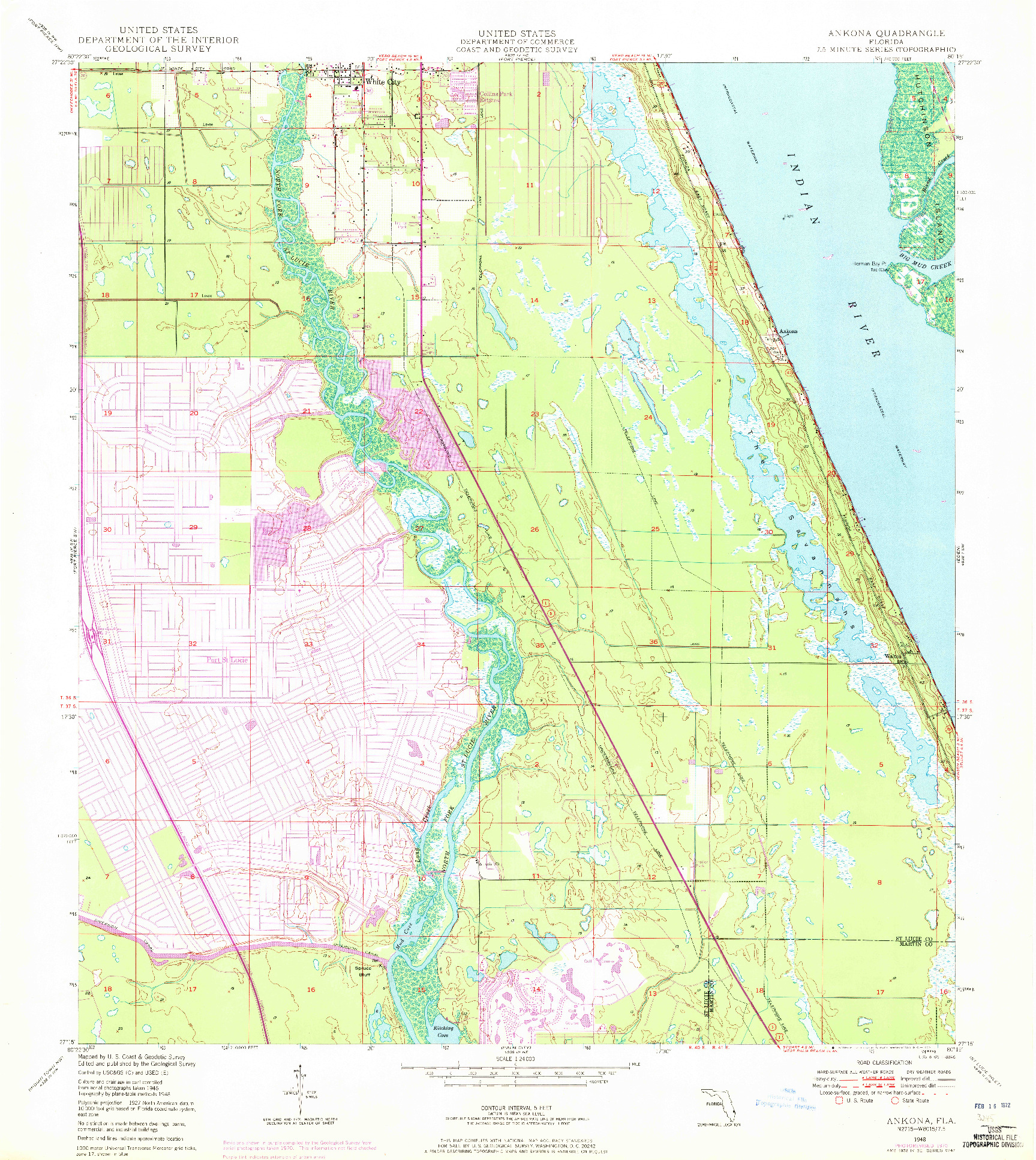 USGS 1:24000-SCALE QUADRANGLE FOR ANKONA, FL 1948