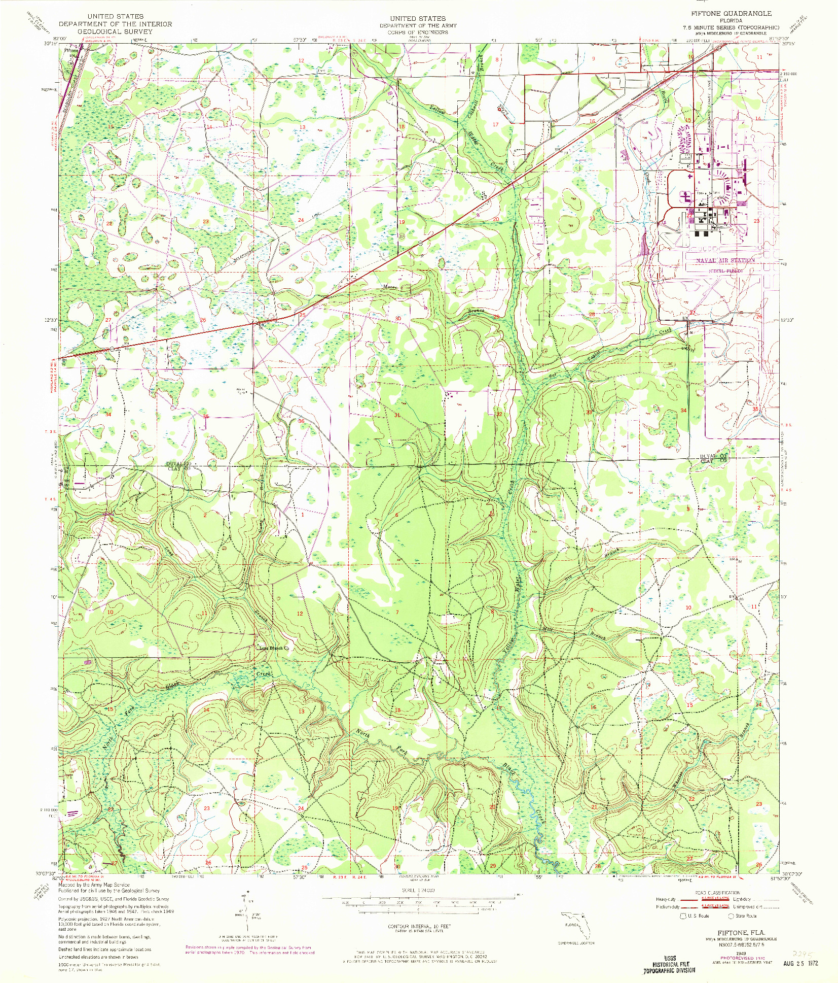 USGS 1:24000-SCALE QUADRANGLE FOR FIFTONE, FL 1949
