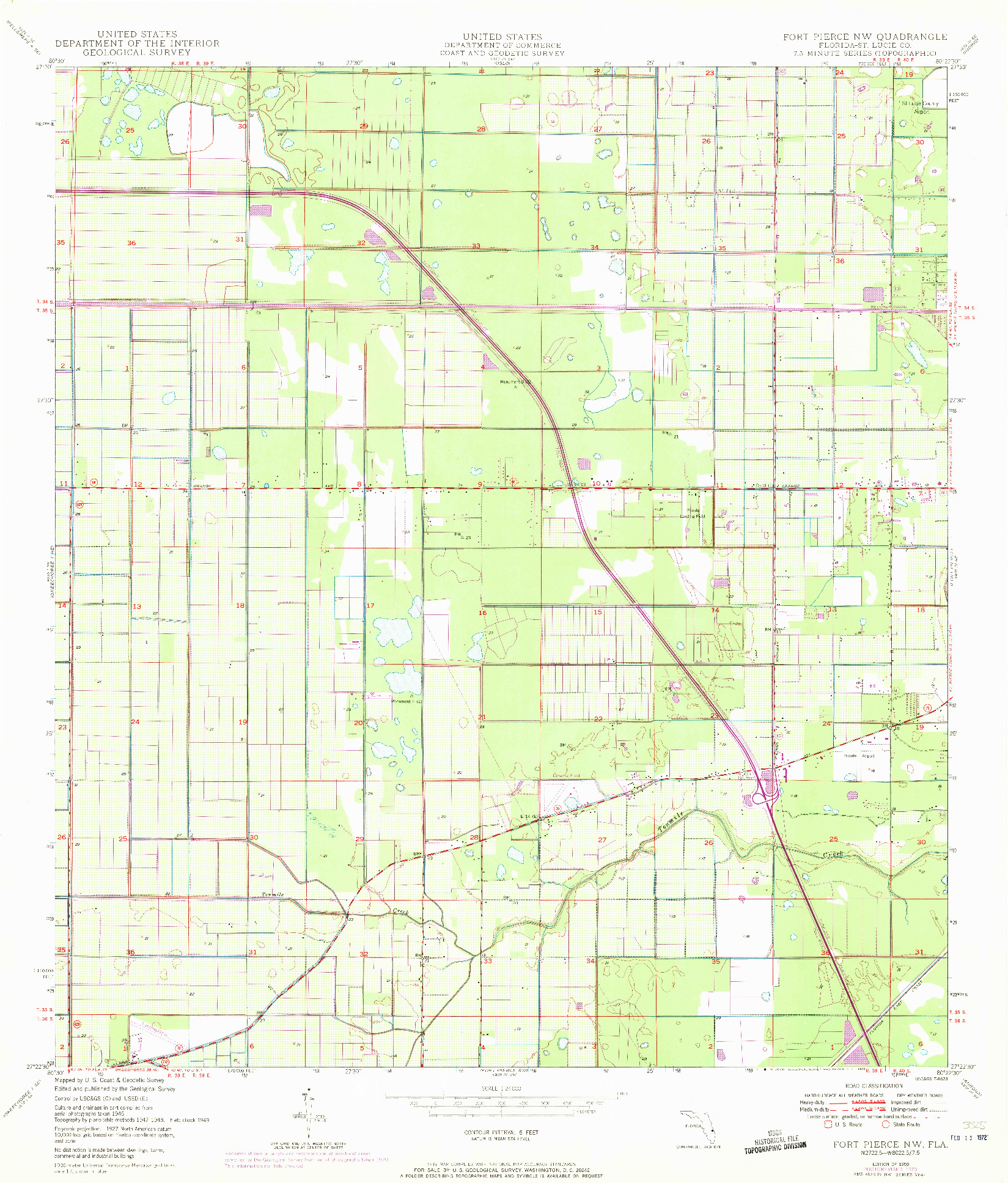 USGS 1:24000-SCALE QUADRANGLE FOR FORT PIERCE NW, FL 1950