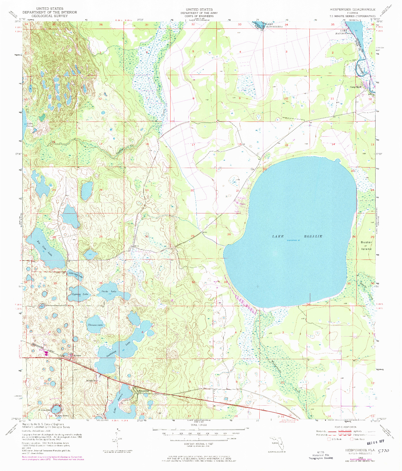 USGS 1:24000-SCALE QUADRANGLE FOR HESPERIDES, FL 1952
