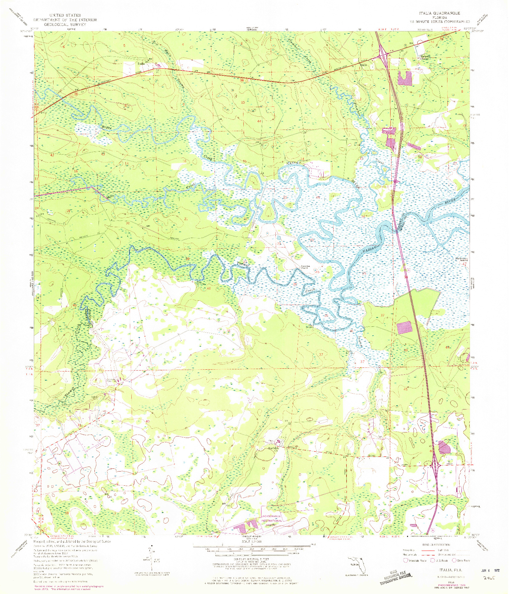 USGS 1:24000-SCALE QUADRANGLE FOR ITALIA, FL 1958