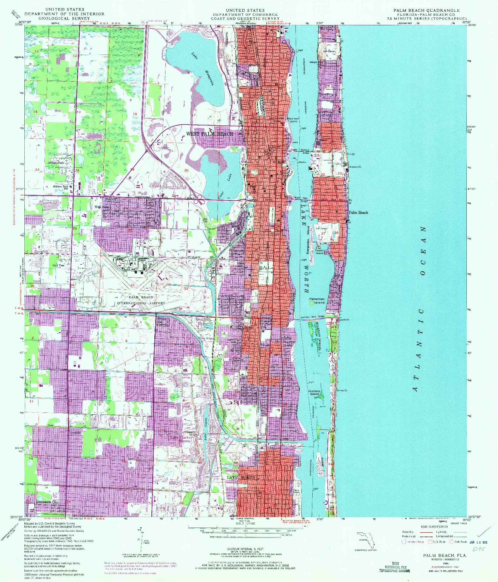 USGS 1:24000-SCALE QUADRANGLE FOR PALM BEACH, FL 1946