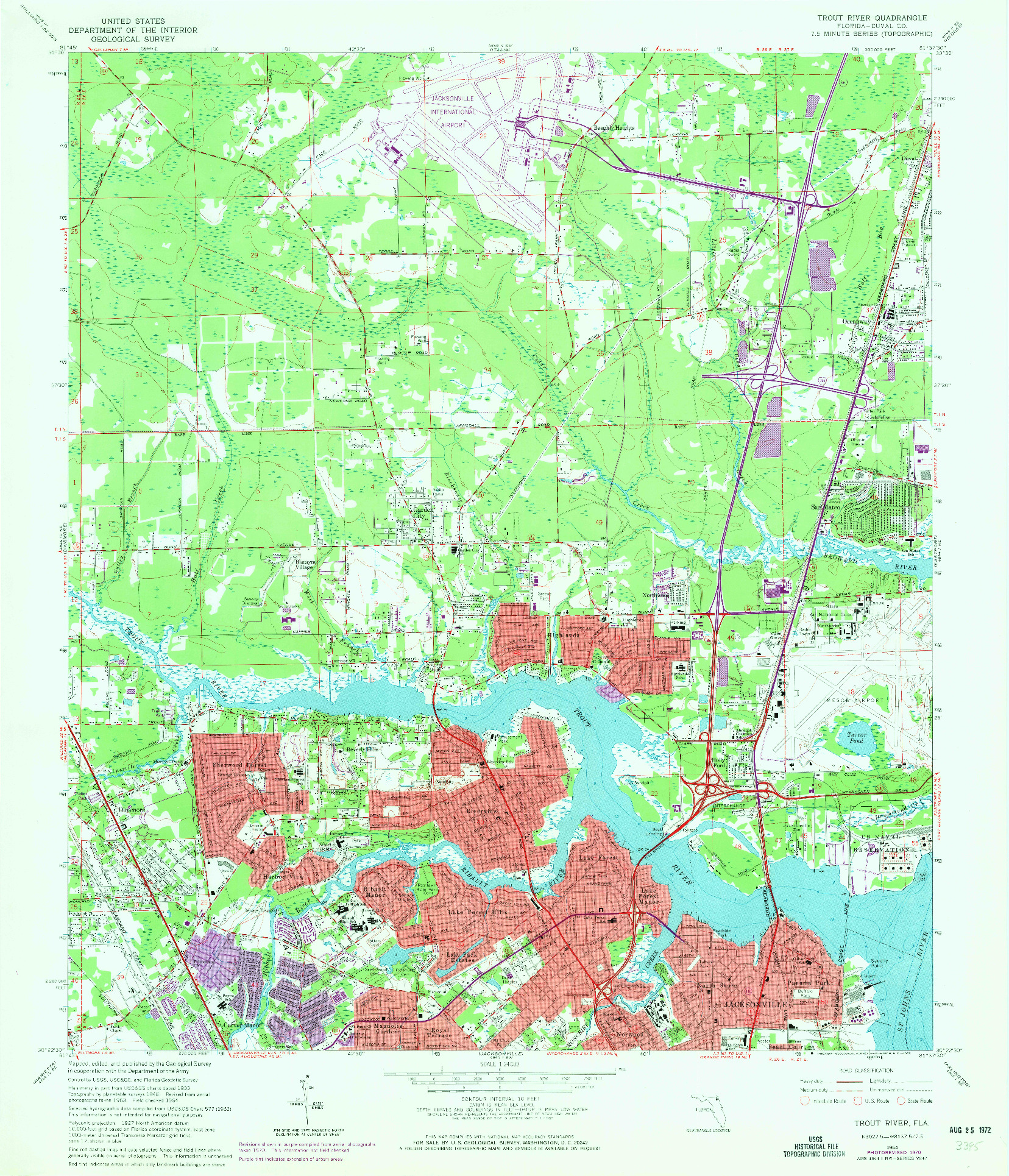 USGS 1:24000-SCALE QUADRANGLE FOR TROUT RIVER, FL 1964