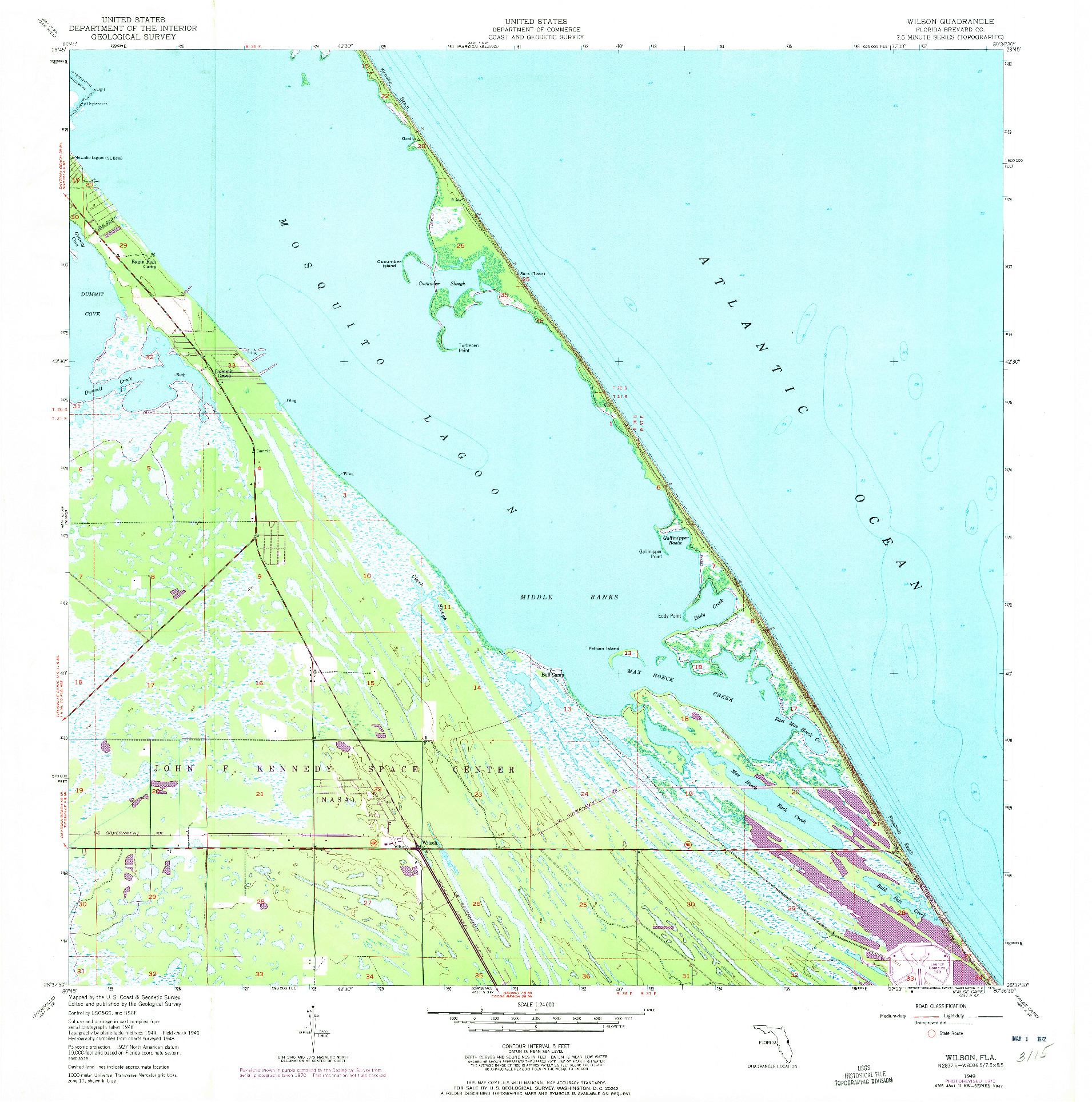 USGS 1:24000-SCALE QUADRANGLE FOR WILSON, FL 1949