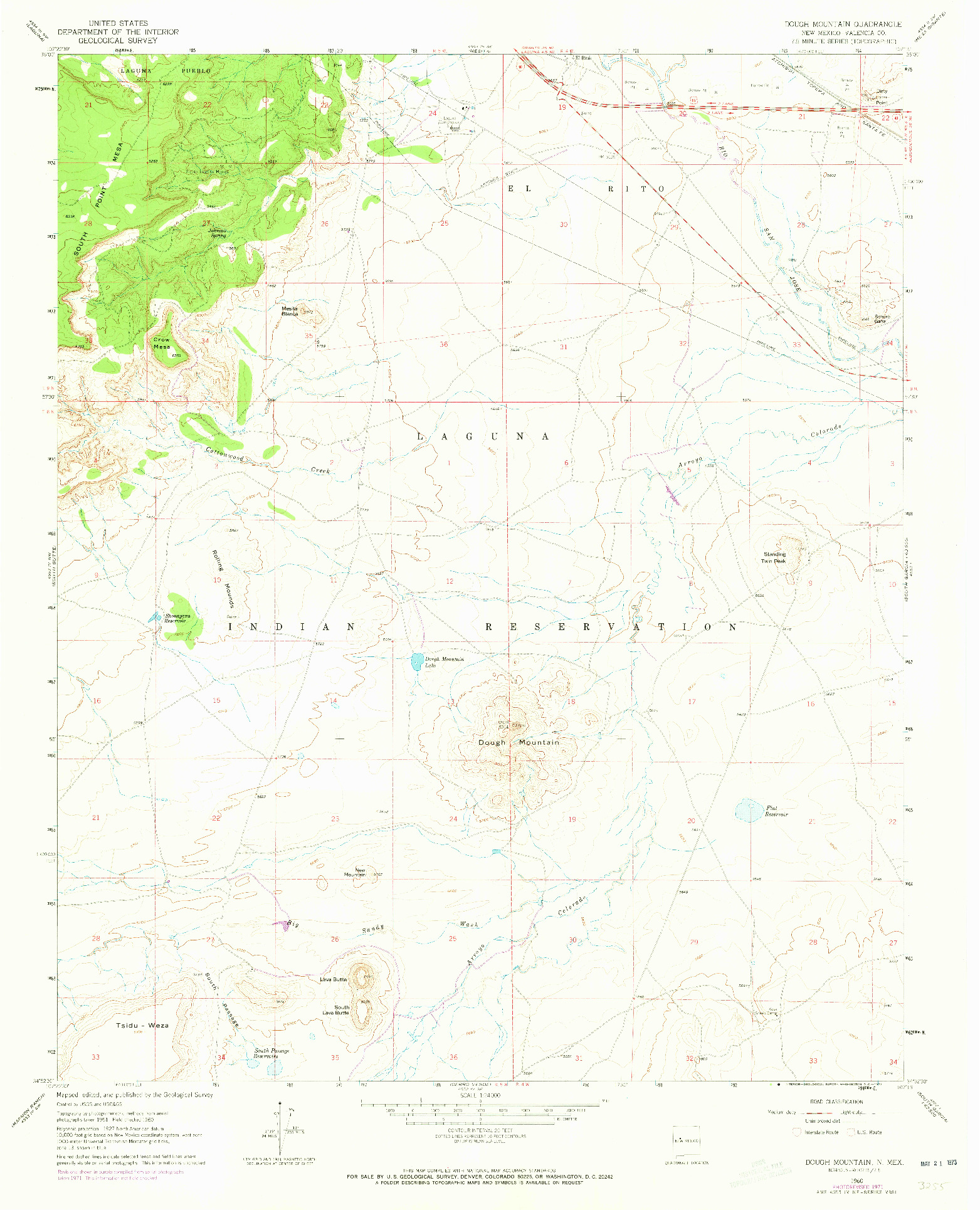 USGS 1:24000-SCALE QUADRANGLE FOR DOUGH MOUNTAIN, NM 1960