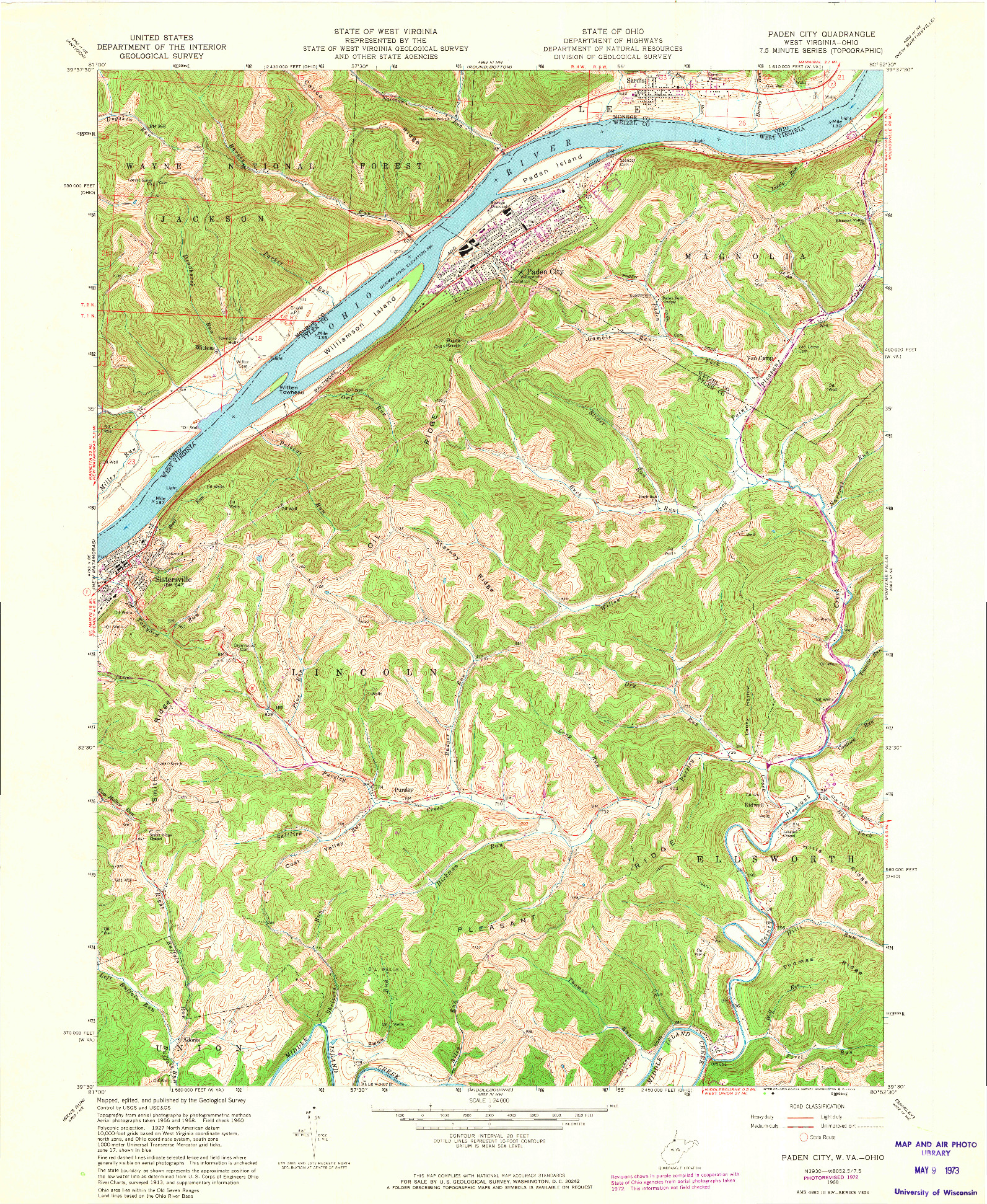 USGS 1:24000-SCALE QUADRANGLE FOR PADEN CITY, WV 1960