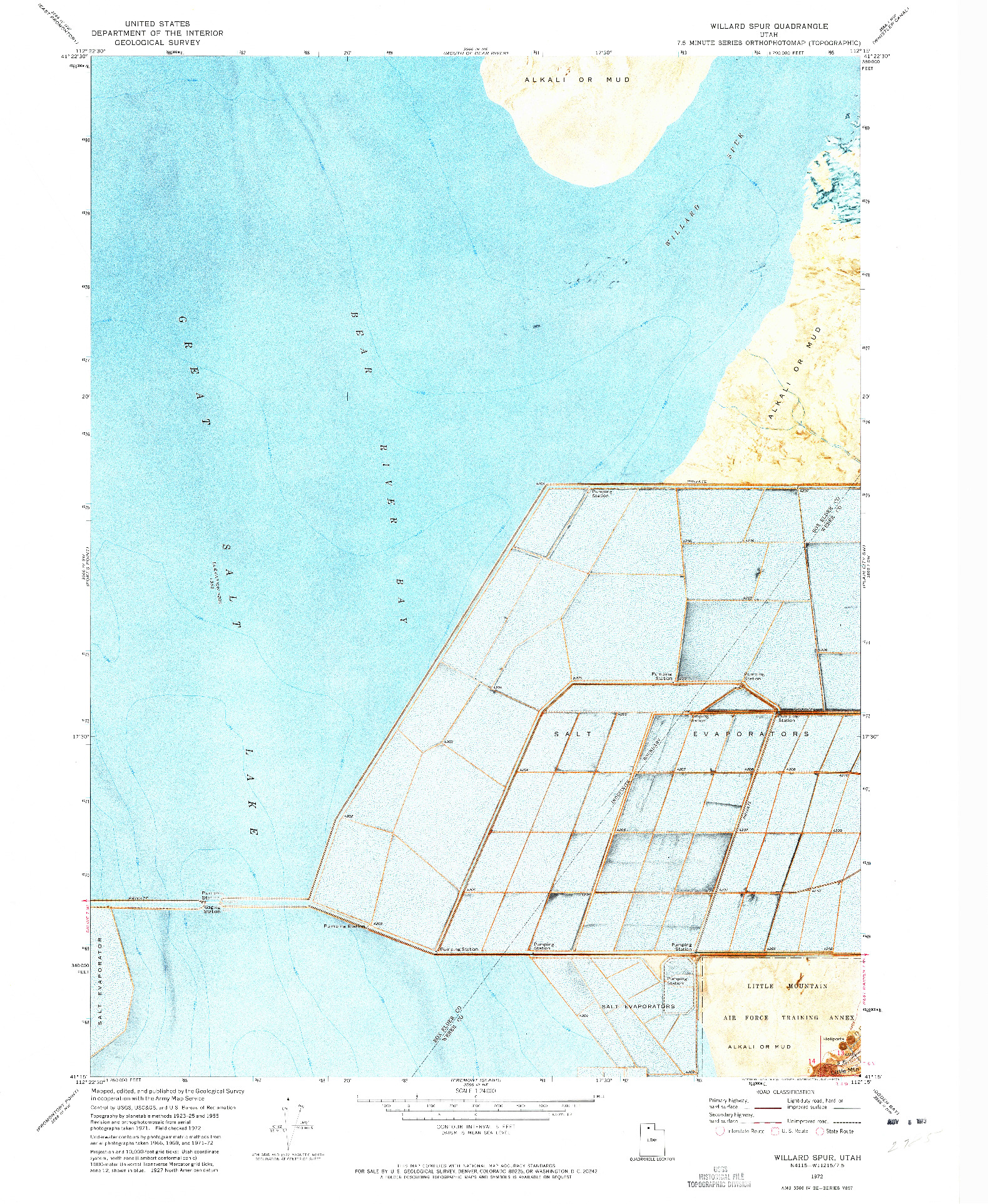 USGS 1:24000-SCALE QUADRANGLE FOR WILLARD SPUR, UT 1972