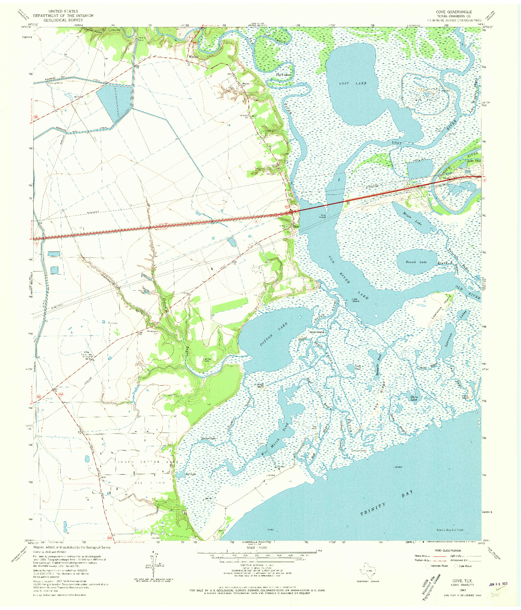 USGS 1:24000-SCALE QUADRANGLE FOR COVE, TX 1961