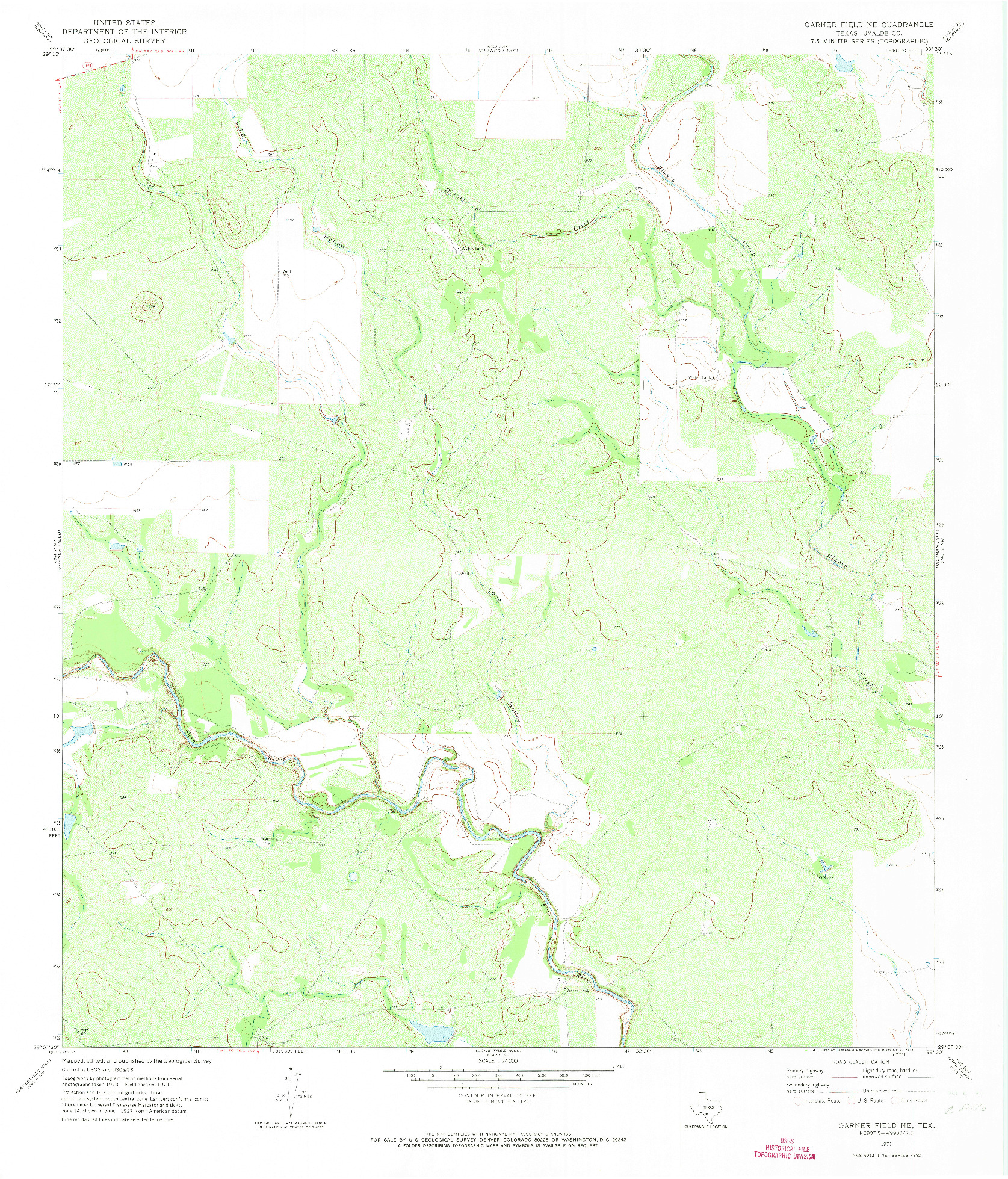 USGS 1:24000-SCALE QUADRANGLE FOR GARNER FIELD NE, TX 1971