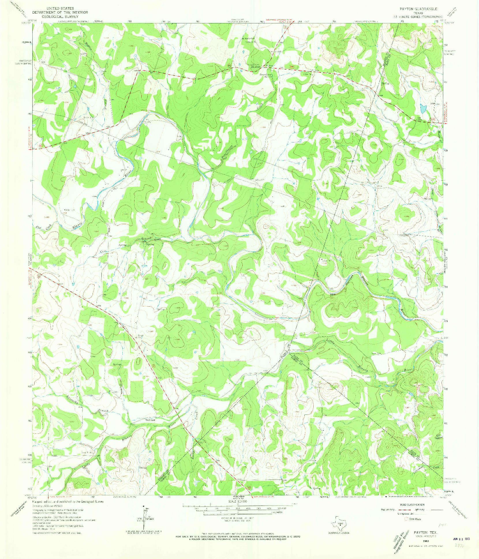 USGS 1:24000-SCALE QUADRANGLE FOR PAYTON, TX 1963