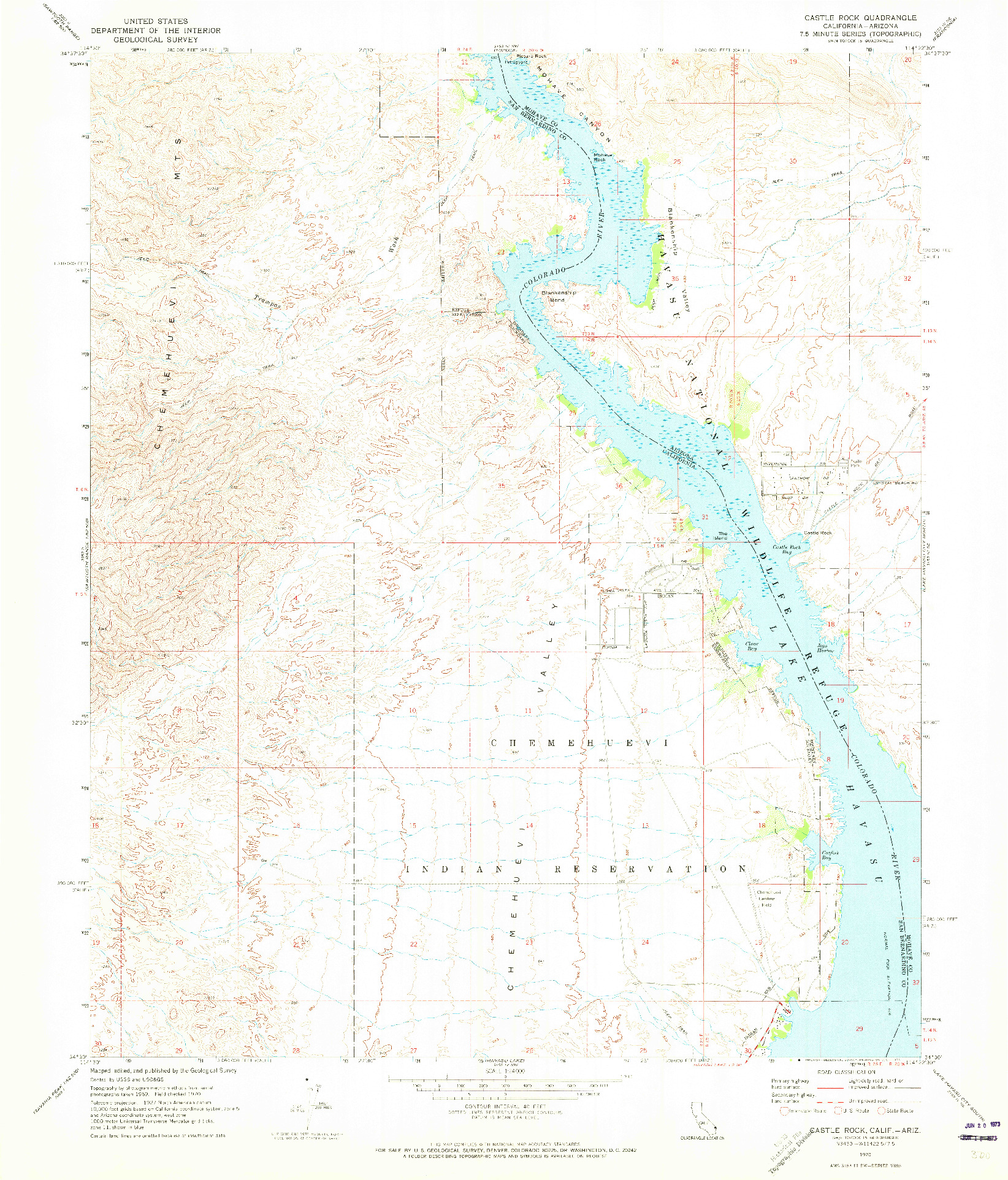 USGS 1:24000-SCALE QUADRANGLE FOR CASTLE ROCK, CA 1970