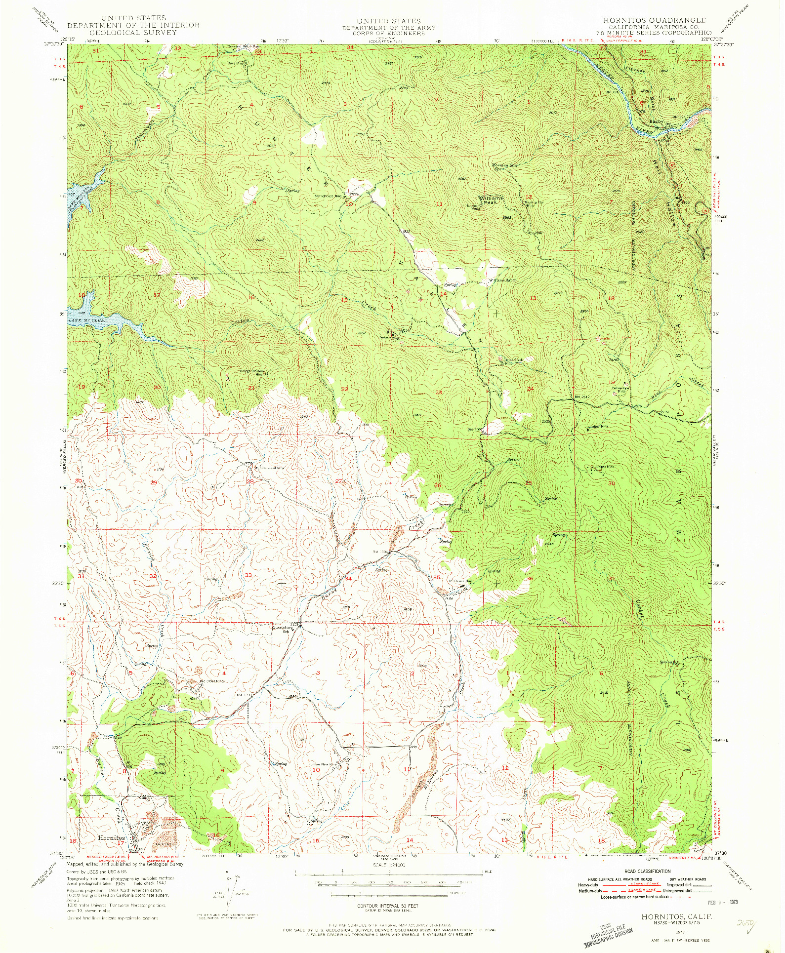 USGS 1:24000-SCALE QUADRANGLE FOR HORNITOS, CA 1947