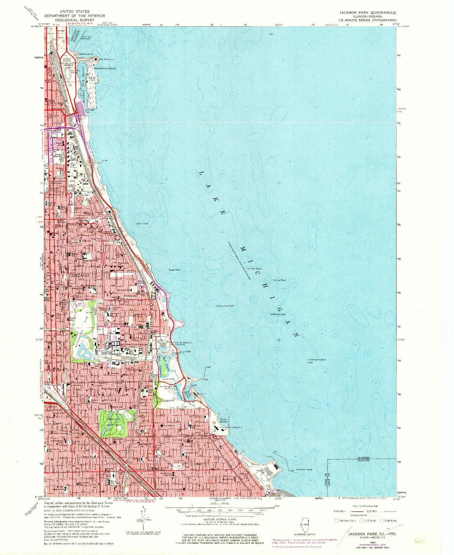 USGS 1:24000-SCALE QUADRANGLE FOR JACKSON PARK, IL 1963