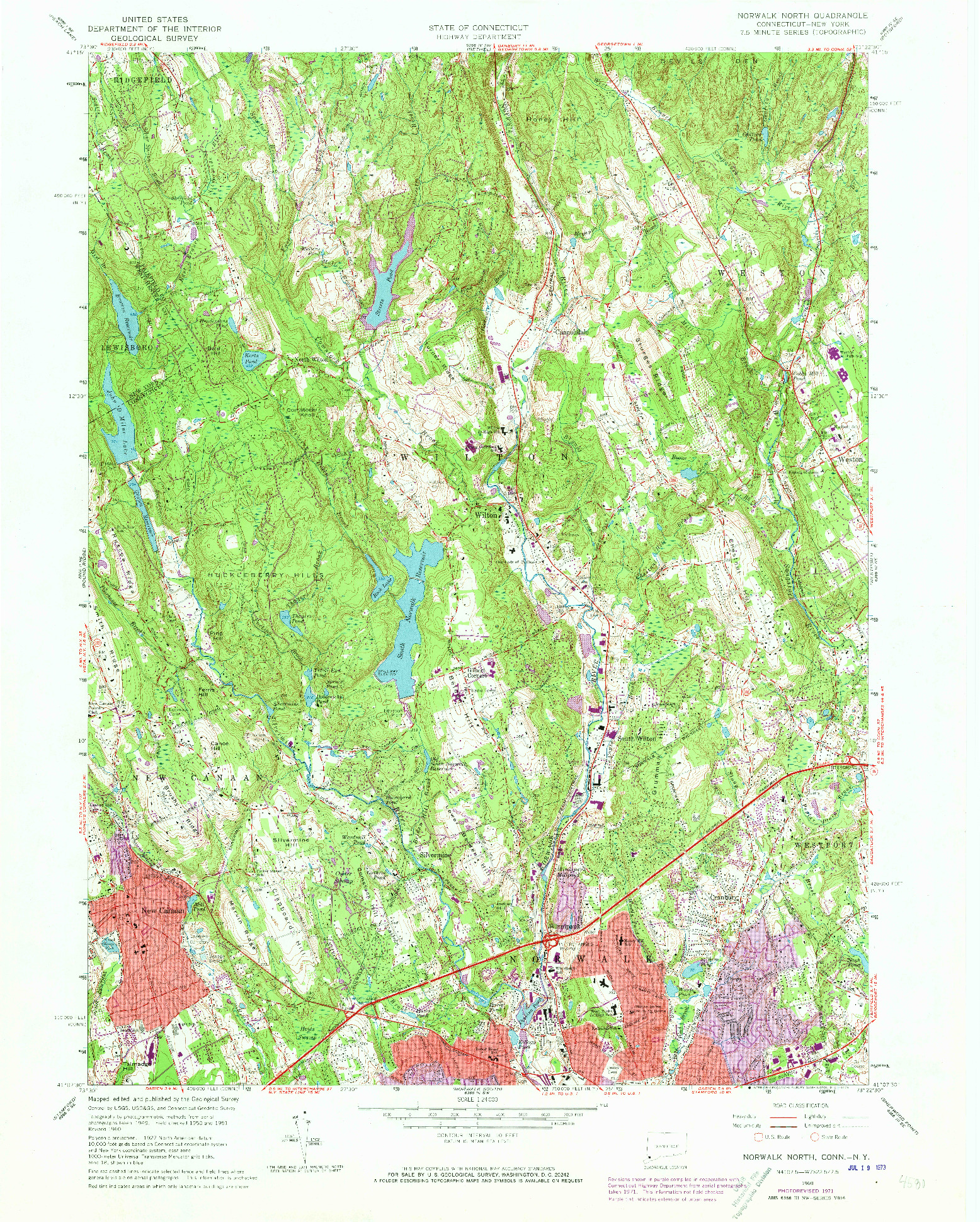 USGS 1:24000-SCALE QUADRANGLE FOR NORWALK NORTH, CT 1960