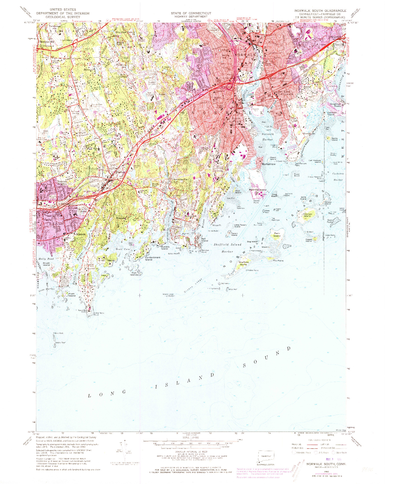 USGS 1:24000-SCALE QUADRANGLE FOR NORWALK SOUTH, CT 1960