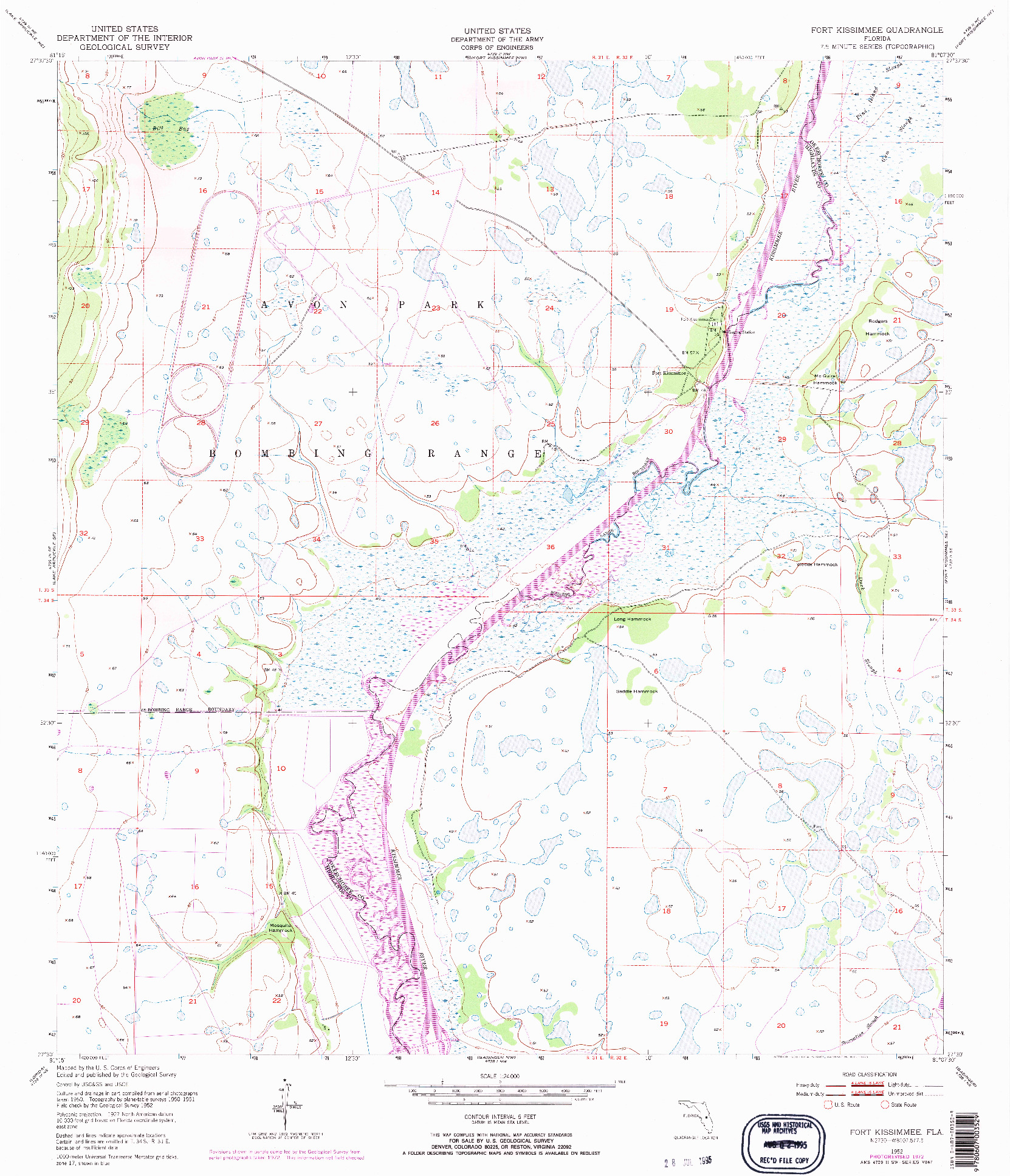 USGS 1:24000-SCALE QUADRANGLE FOR FORT KISSIMMEE, FL 1952