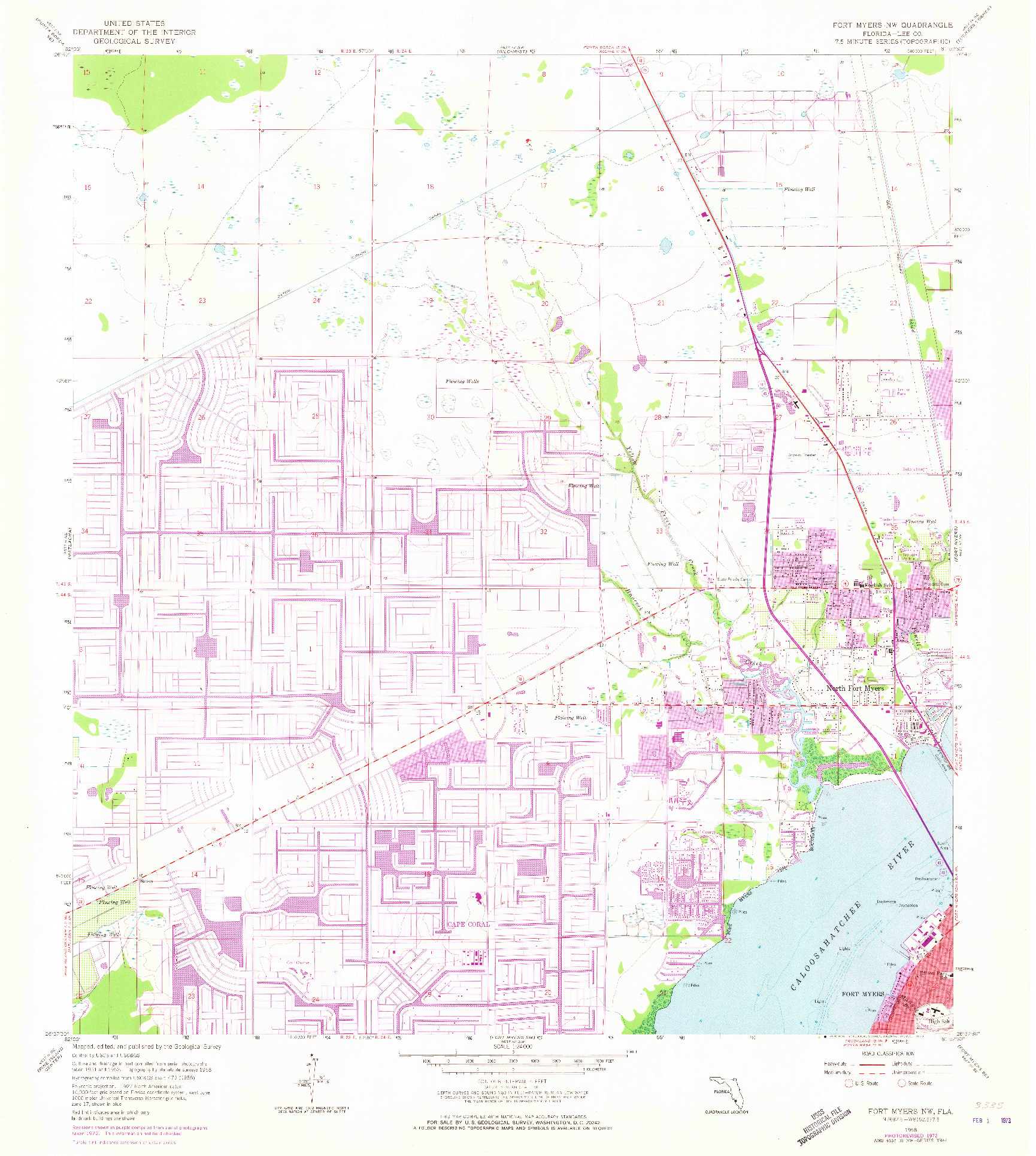 USGS 1:24000-SCALE QUADRANGLE FOR FORT MYERS NW, FL 1958