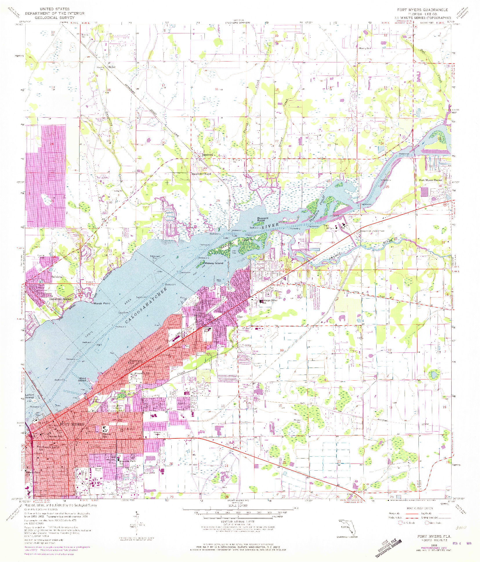 USGS 1:24000-SCALE QUADRANGLE FOR FORT MYERS, FL 1958